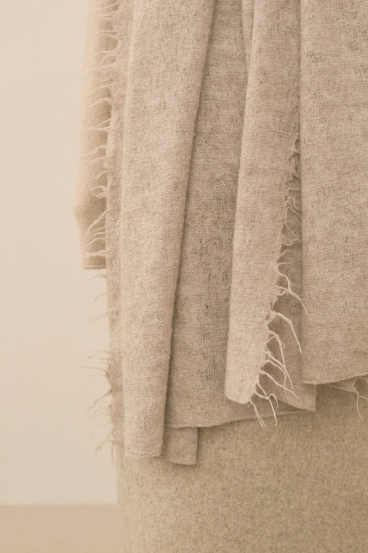 Soft Fringe Scarf- Pebble