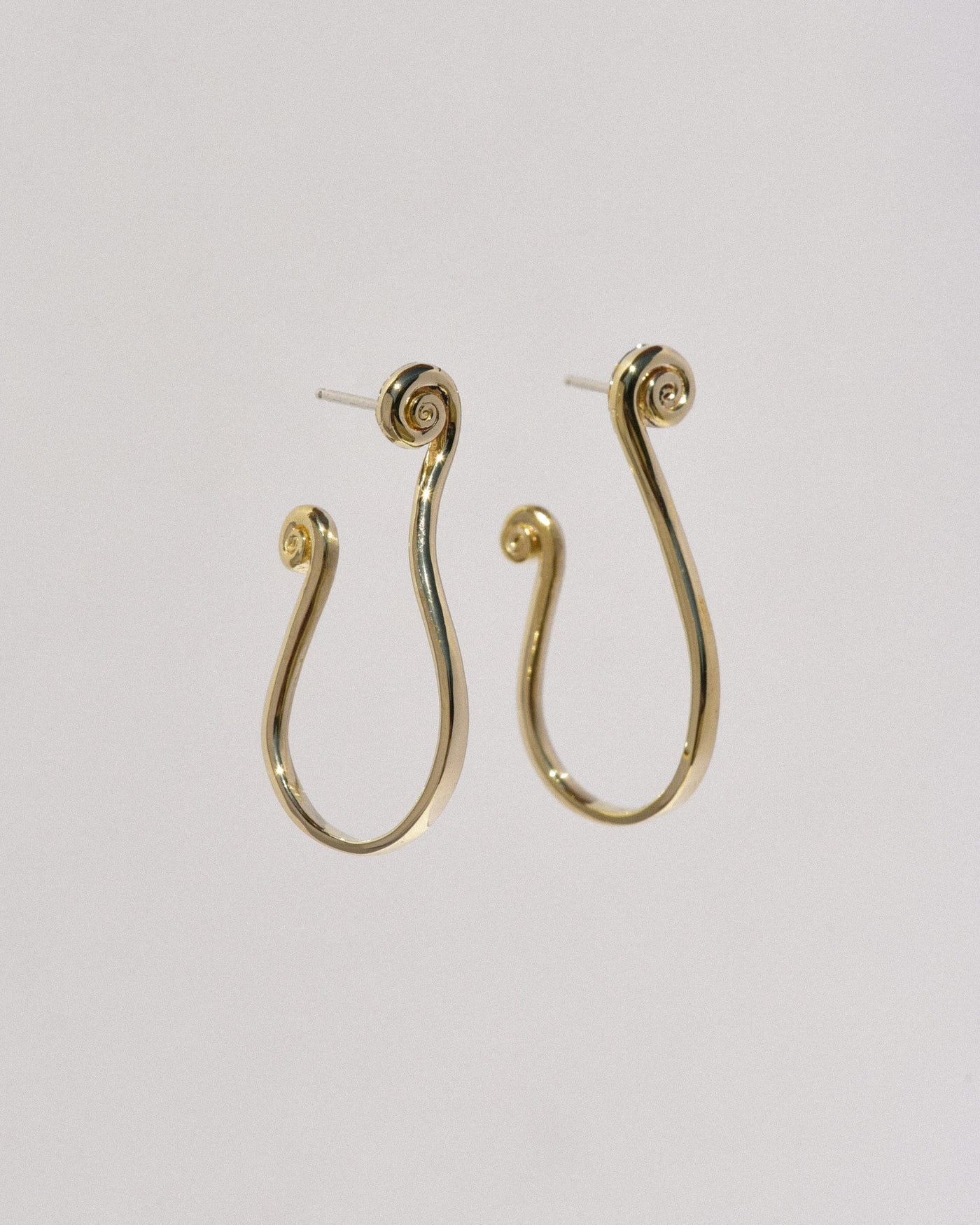 Fern Hoops - Brass