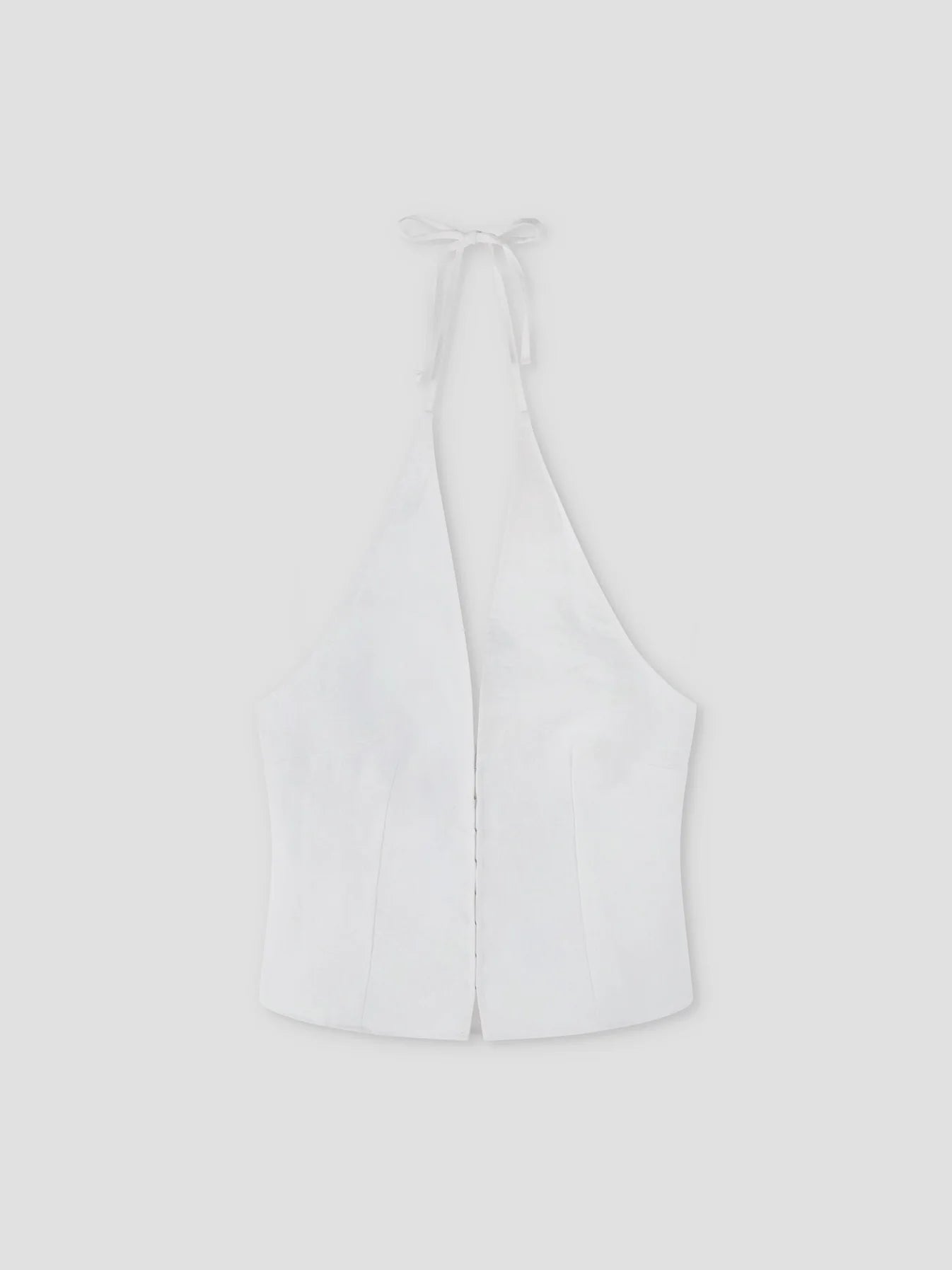 Close Halter Top - White