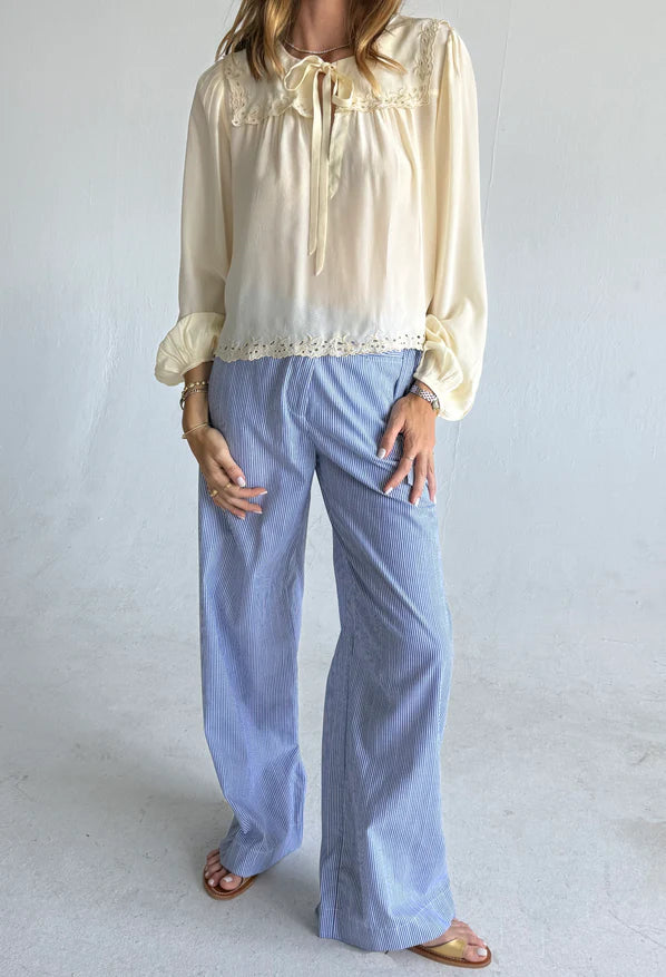 Jona Cream Silk Top