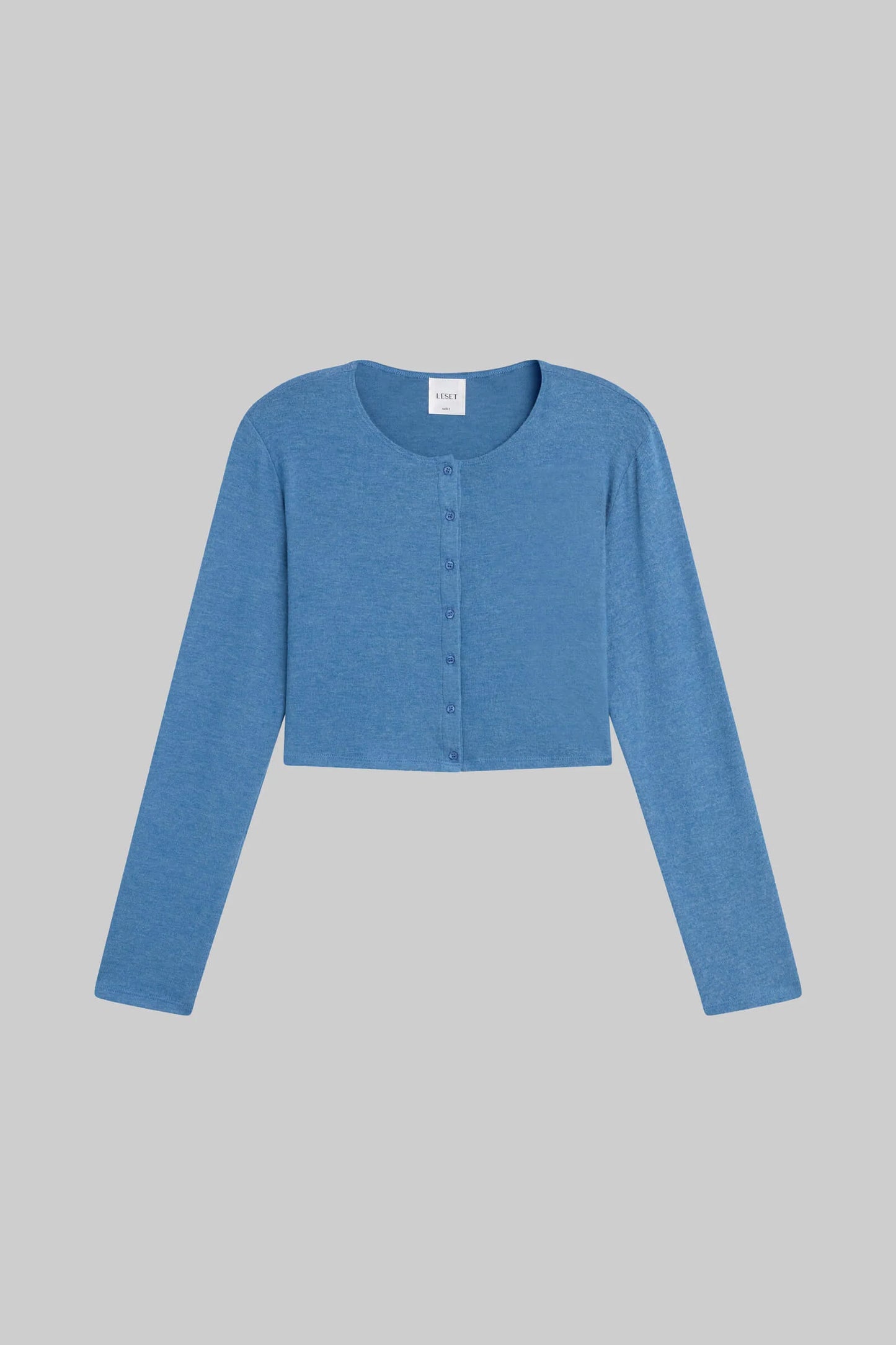 Lauren Crop Cardigan II - Bleuet Melange