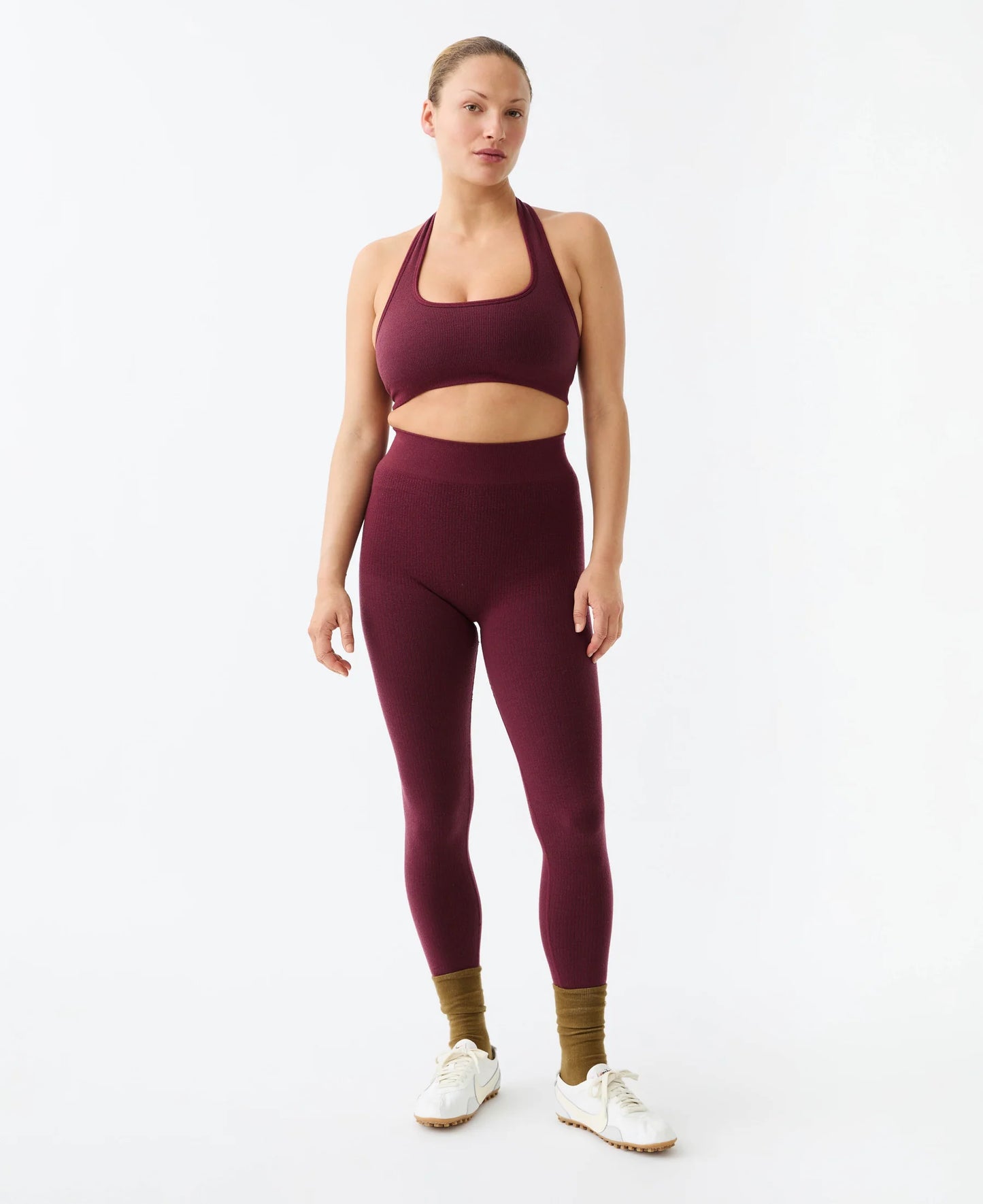 Classic Wool Rib Leggings Mulberry