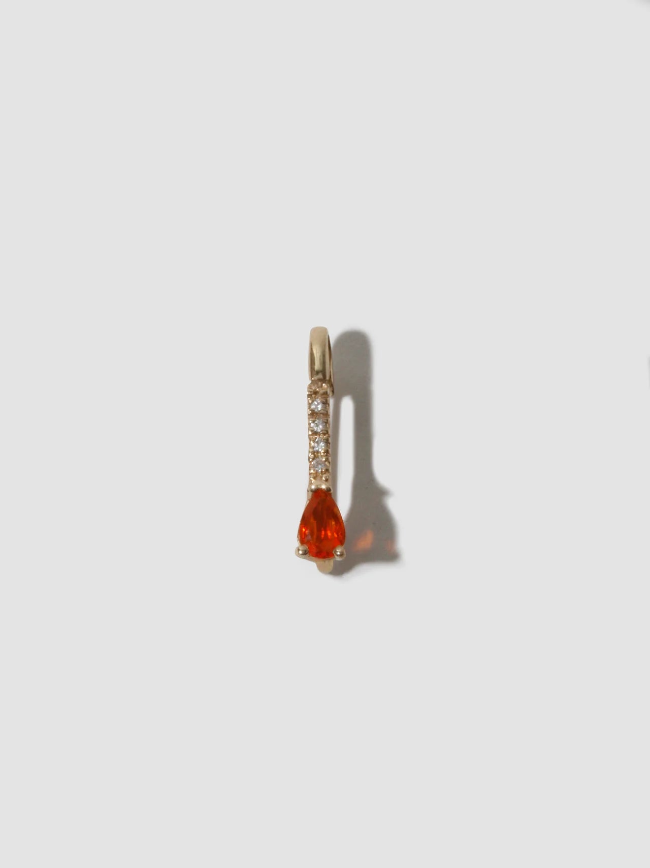 Mini Gemstone Diamond Safety Pin- Ruby