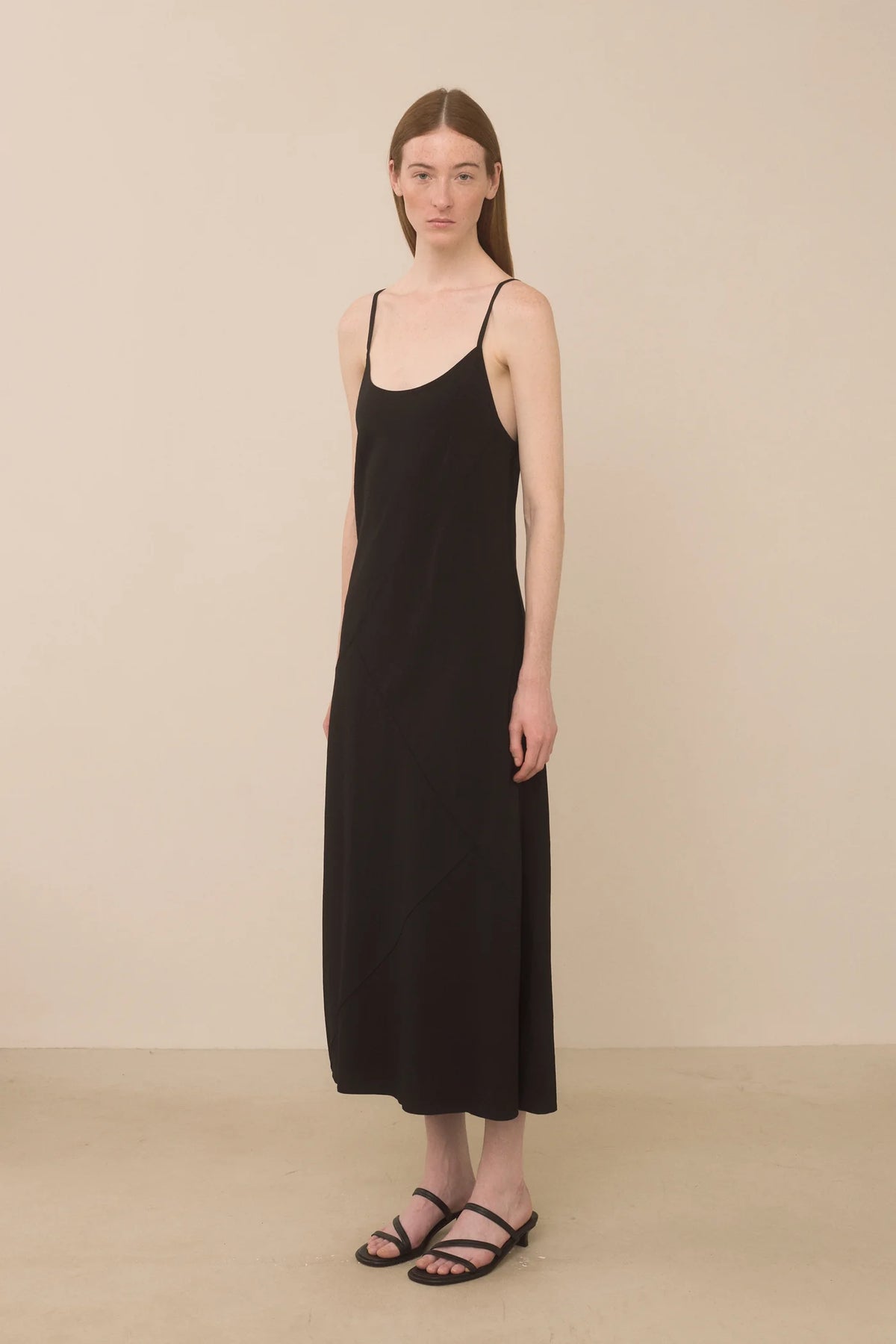Bias Slip Dress - Black