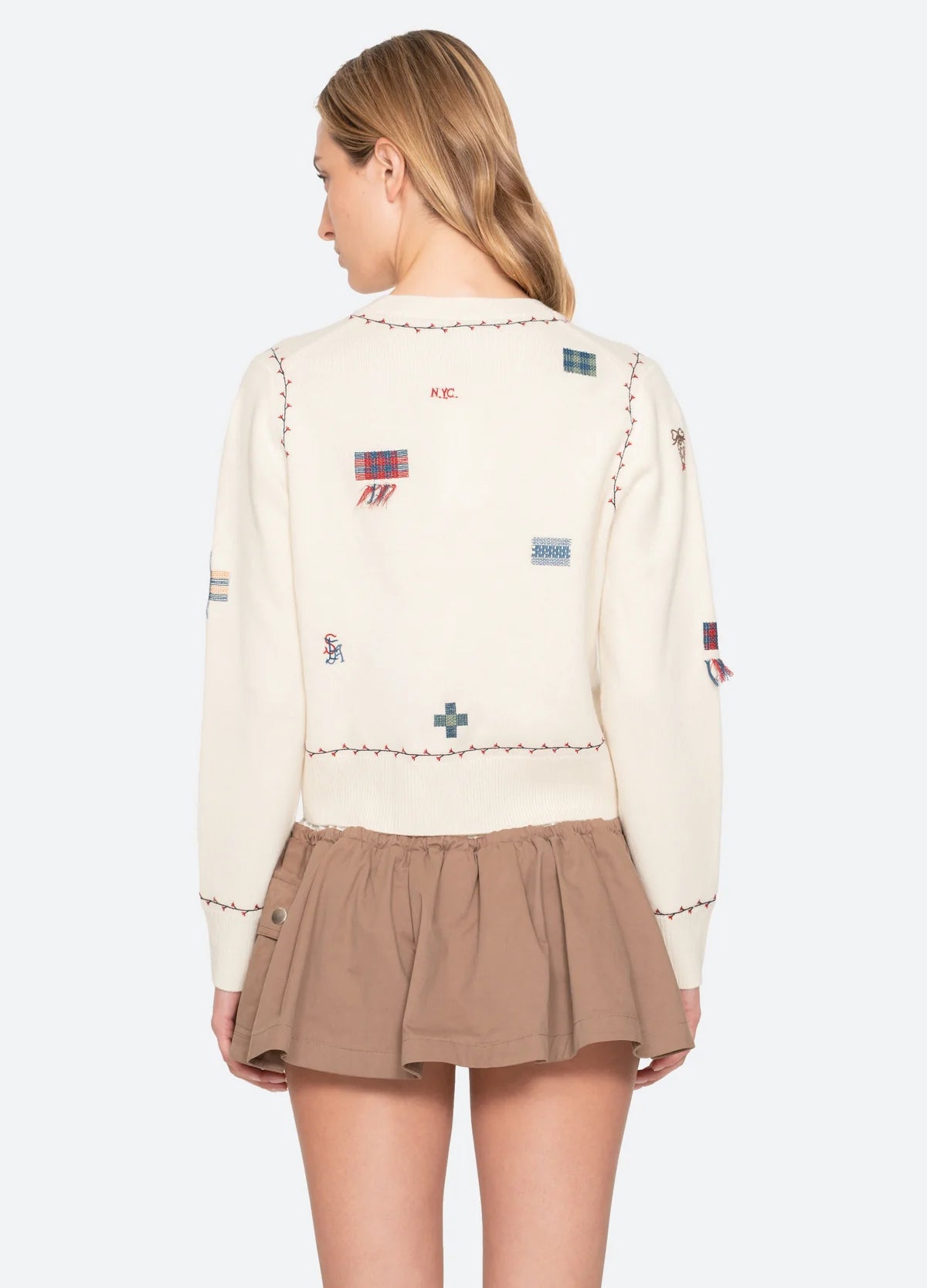 CLAIRA EMB KNIT CARDIGAN