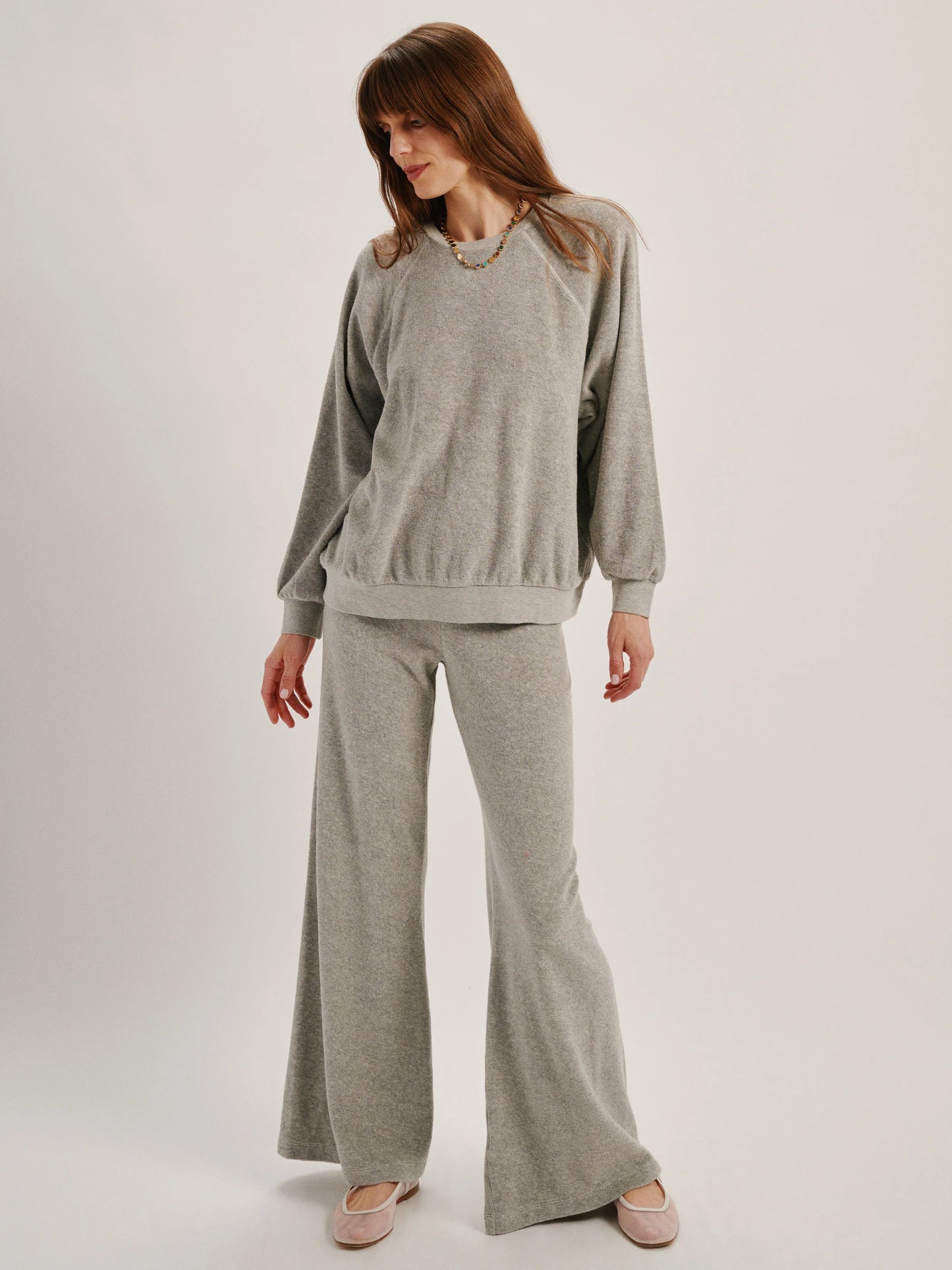 Samos Sweatshirt in Terry - Heather Grey
