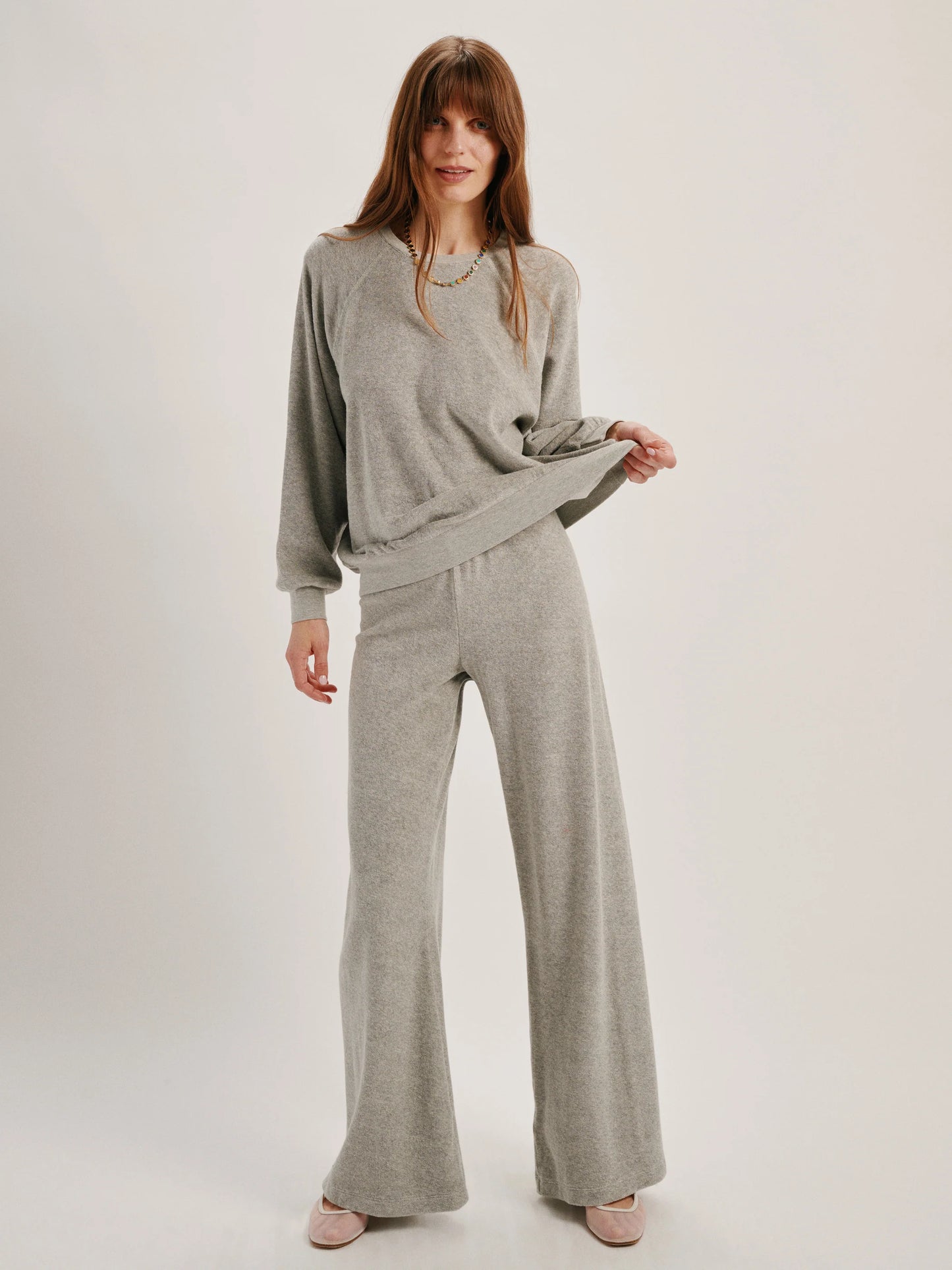Zephyra Flare Pants - Heather Grey