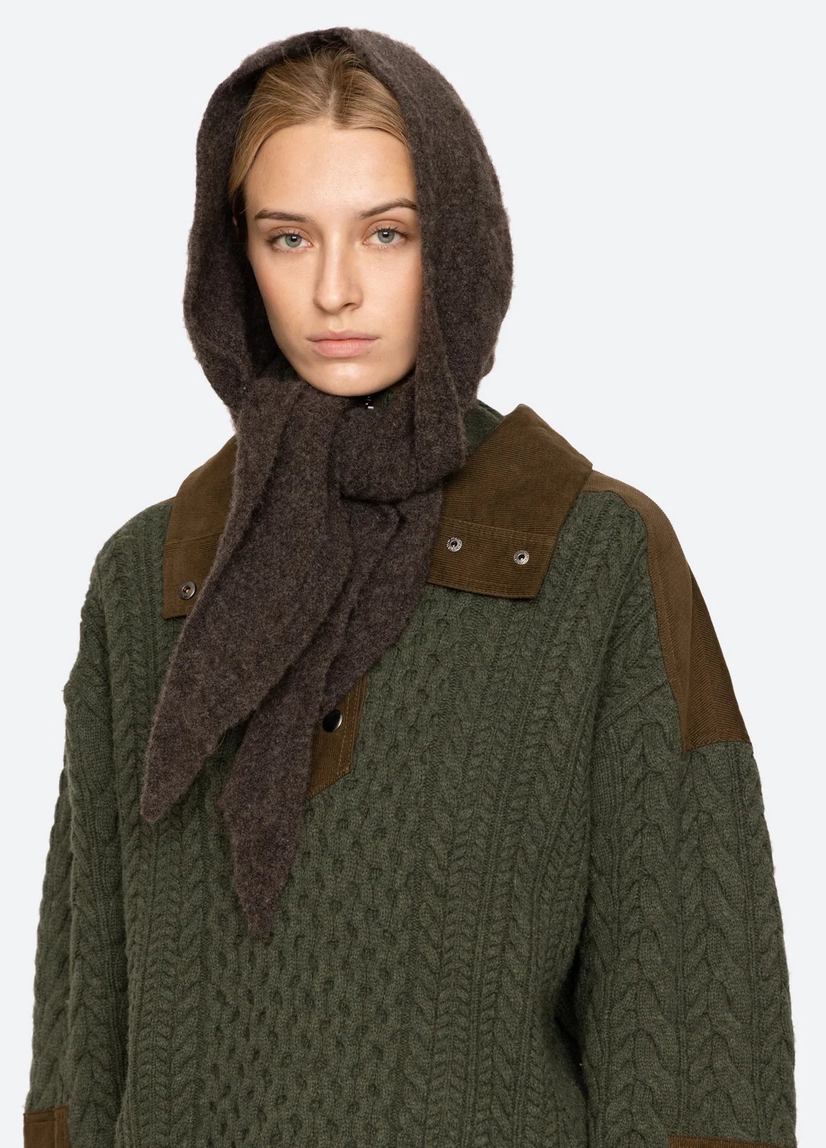 ALLEN CABLE SCARF HAT