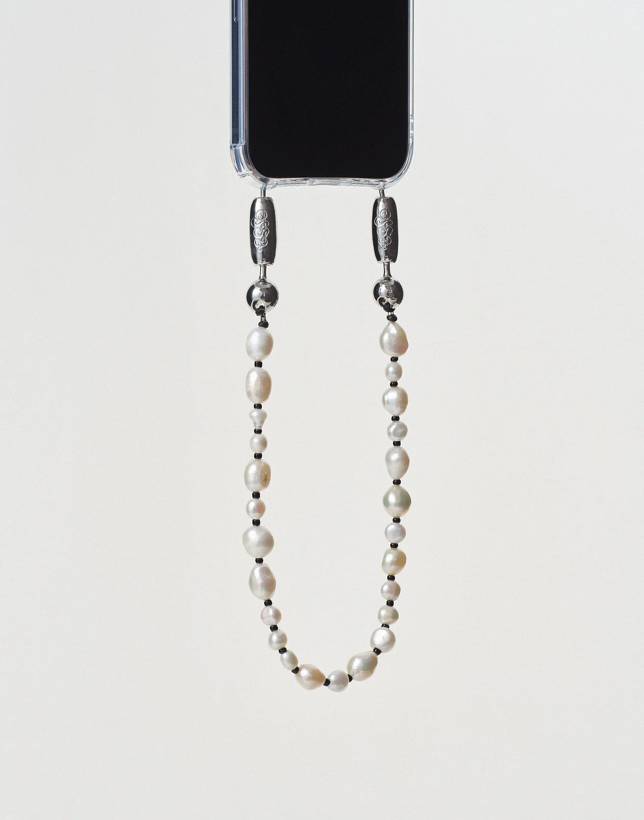 Multi Pearl Wristlet - Pearl/Black