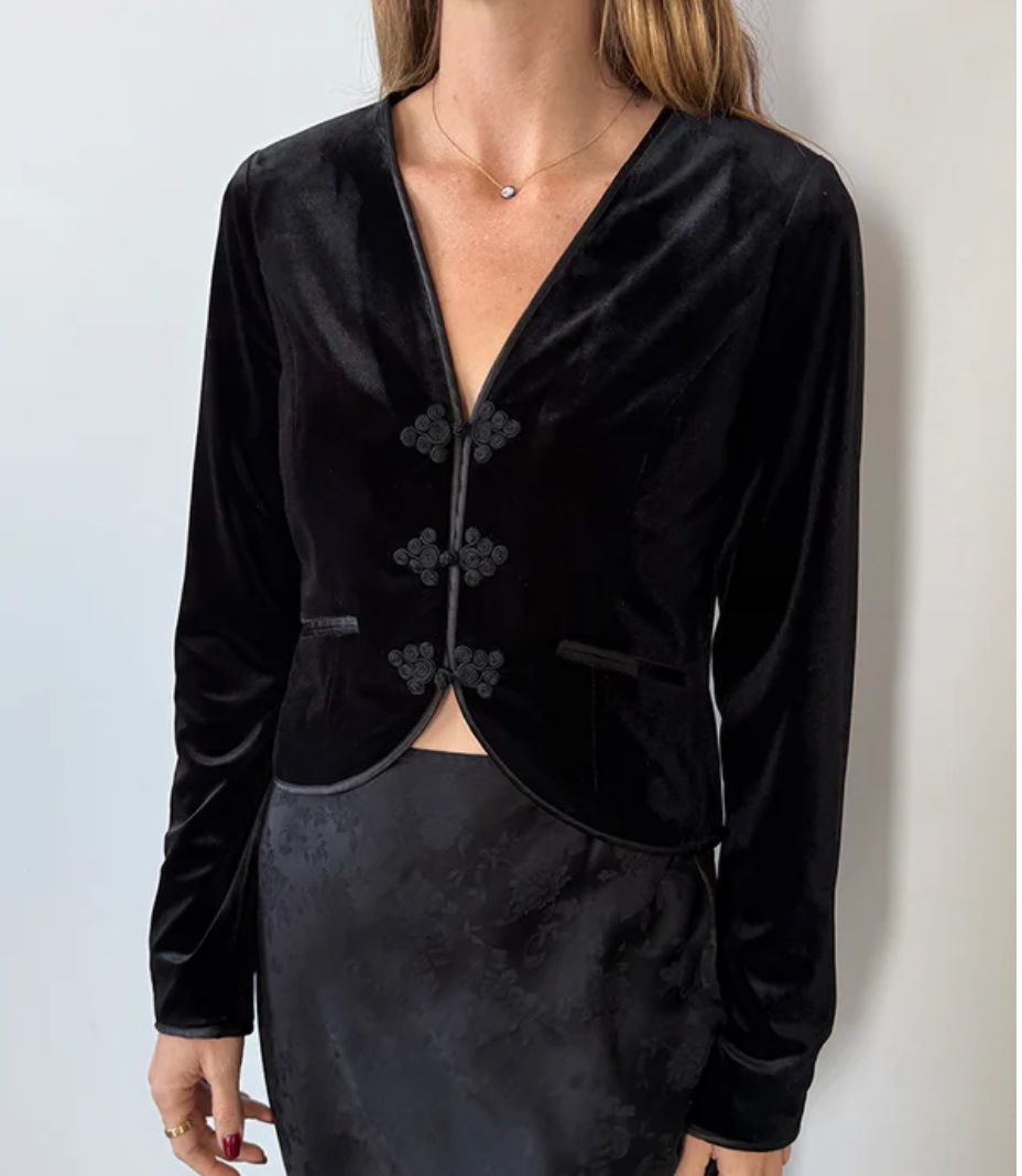 Benny Black Velvet Jacket