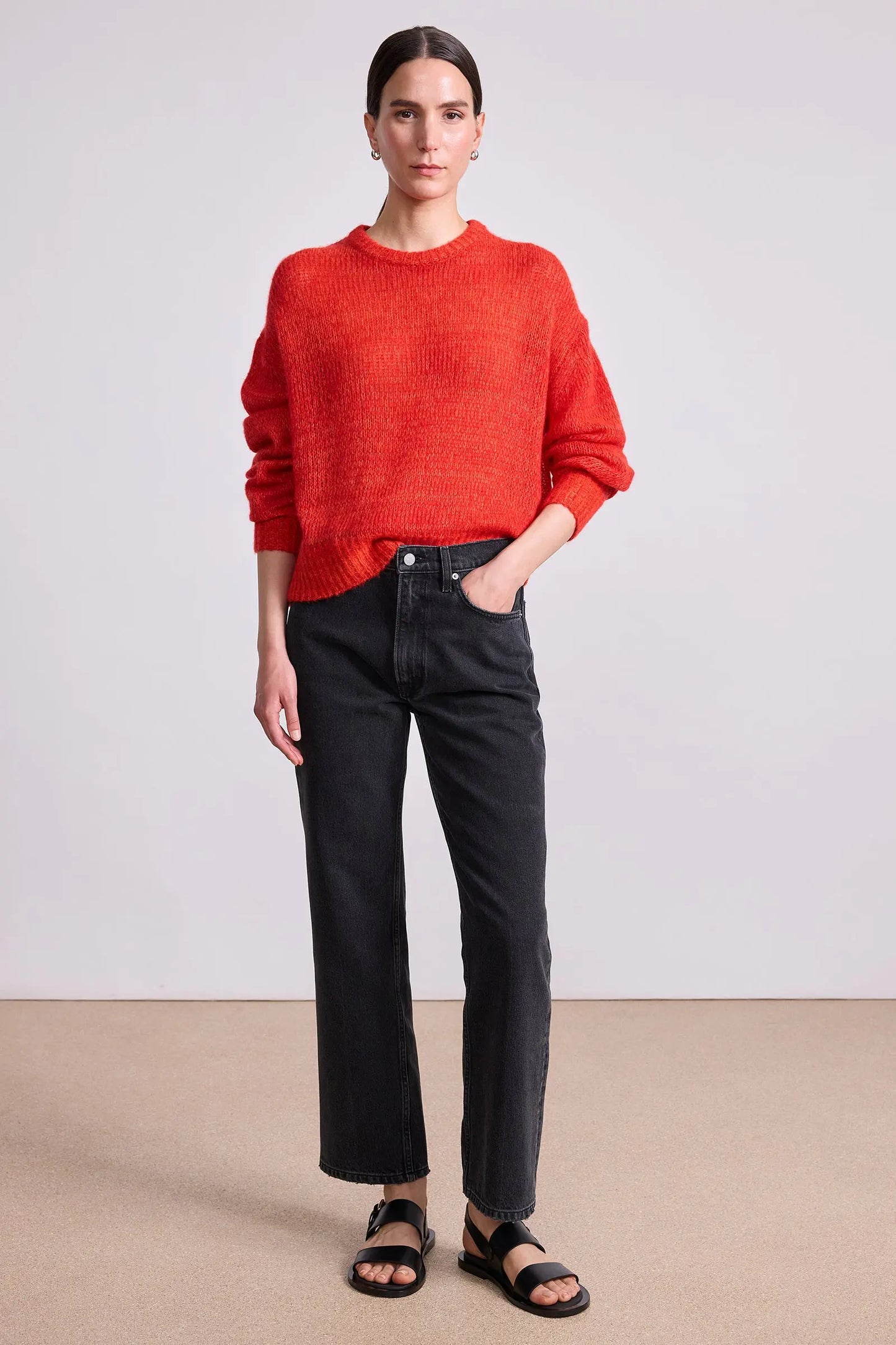 Softest Tissue Weight Sweater (Tigerlily)