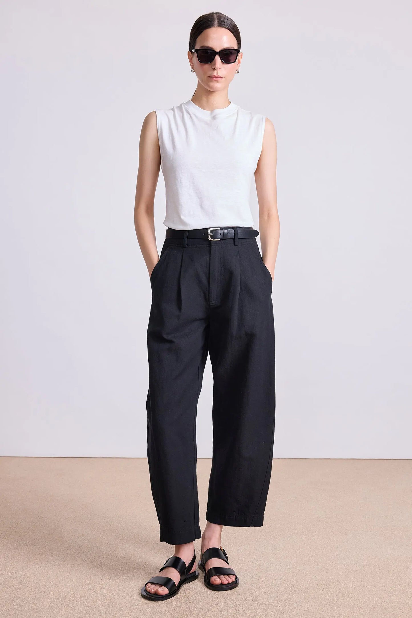 Bari Crop Trouser (Black)