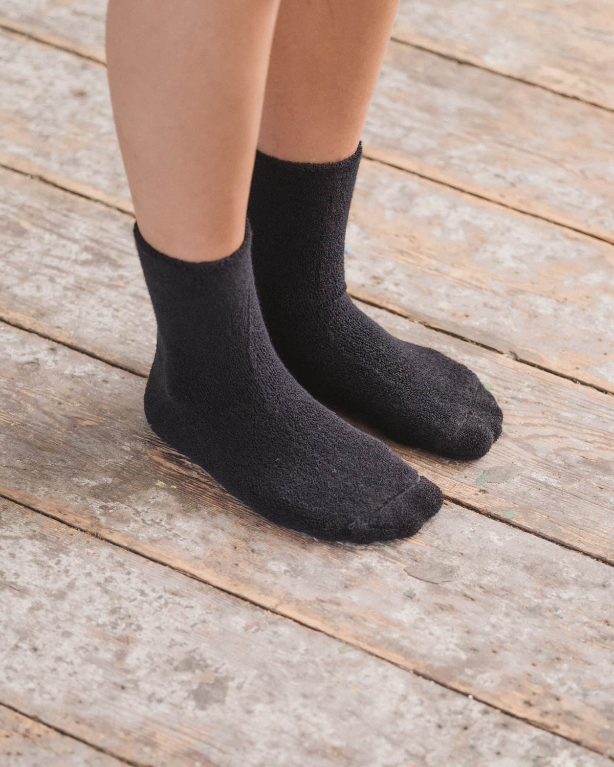 Buckle Over Anke Sock- Black