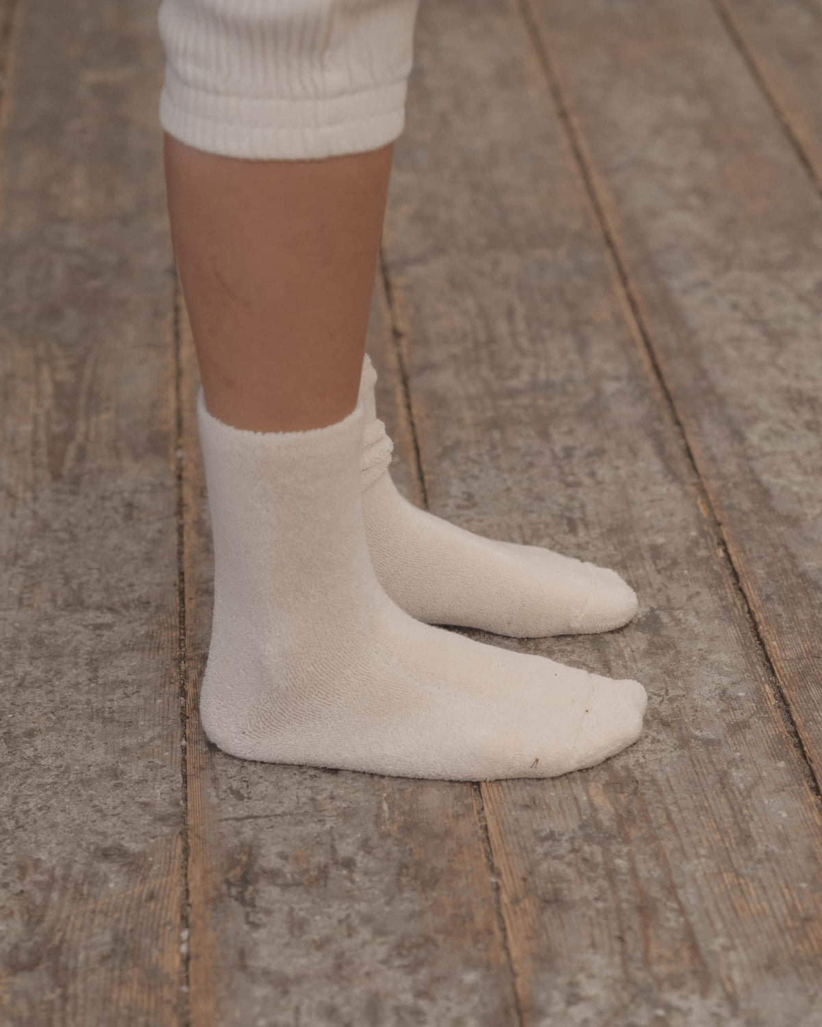 Buckle Overangle Sock- Off White
