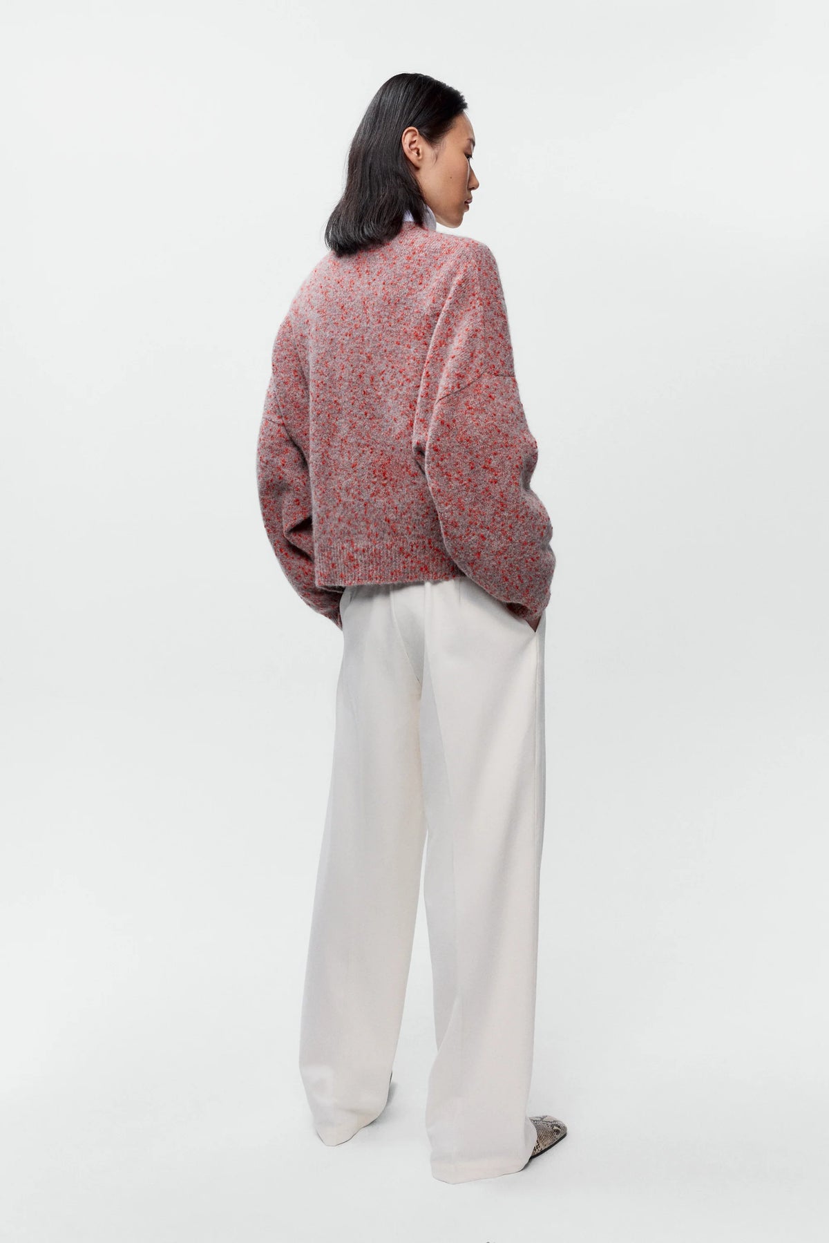 Speckled Crewneck Sweater - Malva