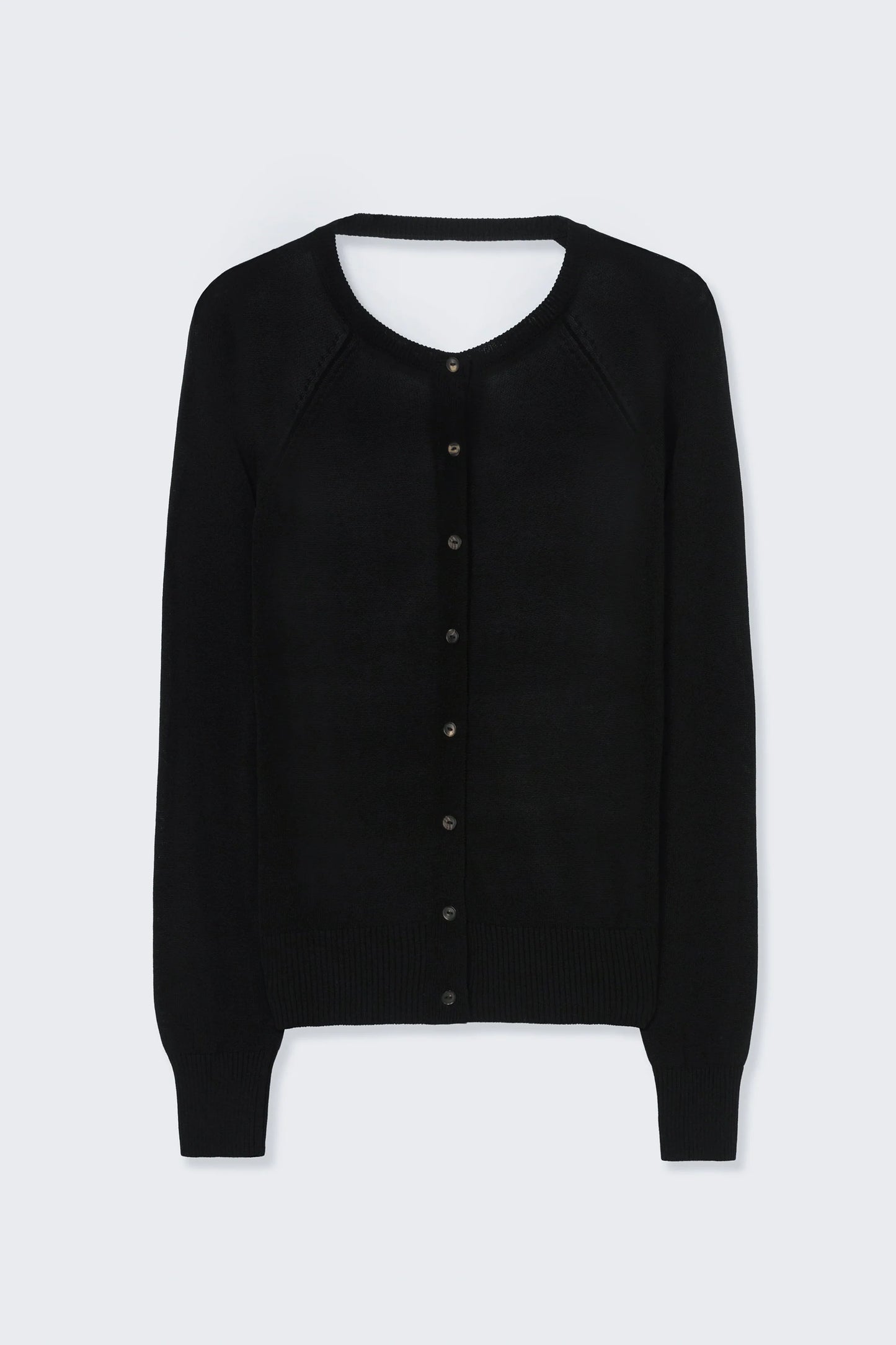 Open-Back Cardigan - Black