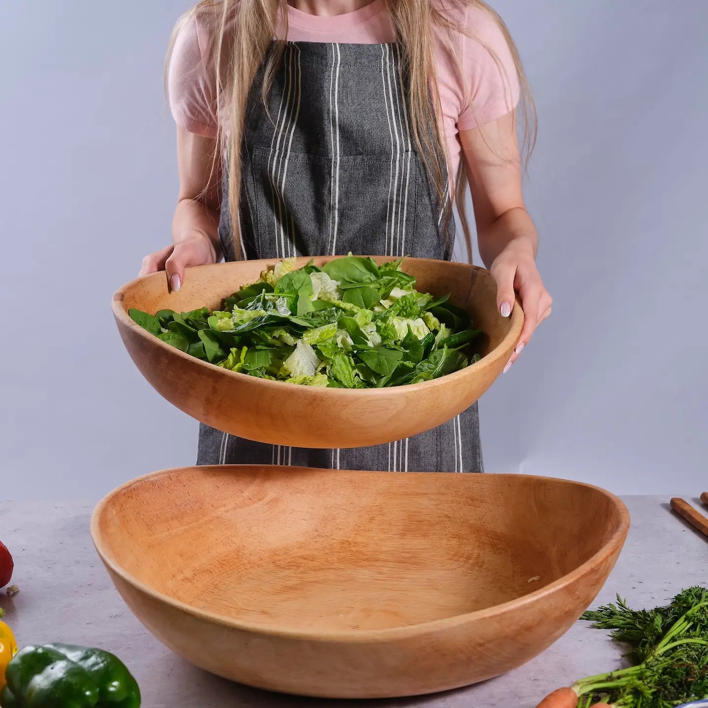 Wave Wood Bowl 20 inch