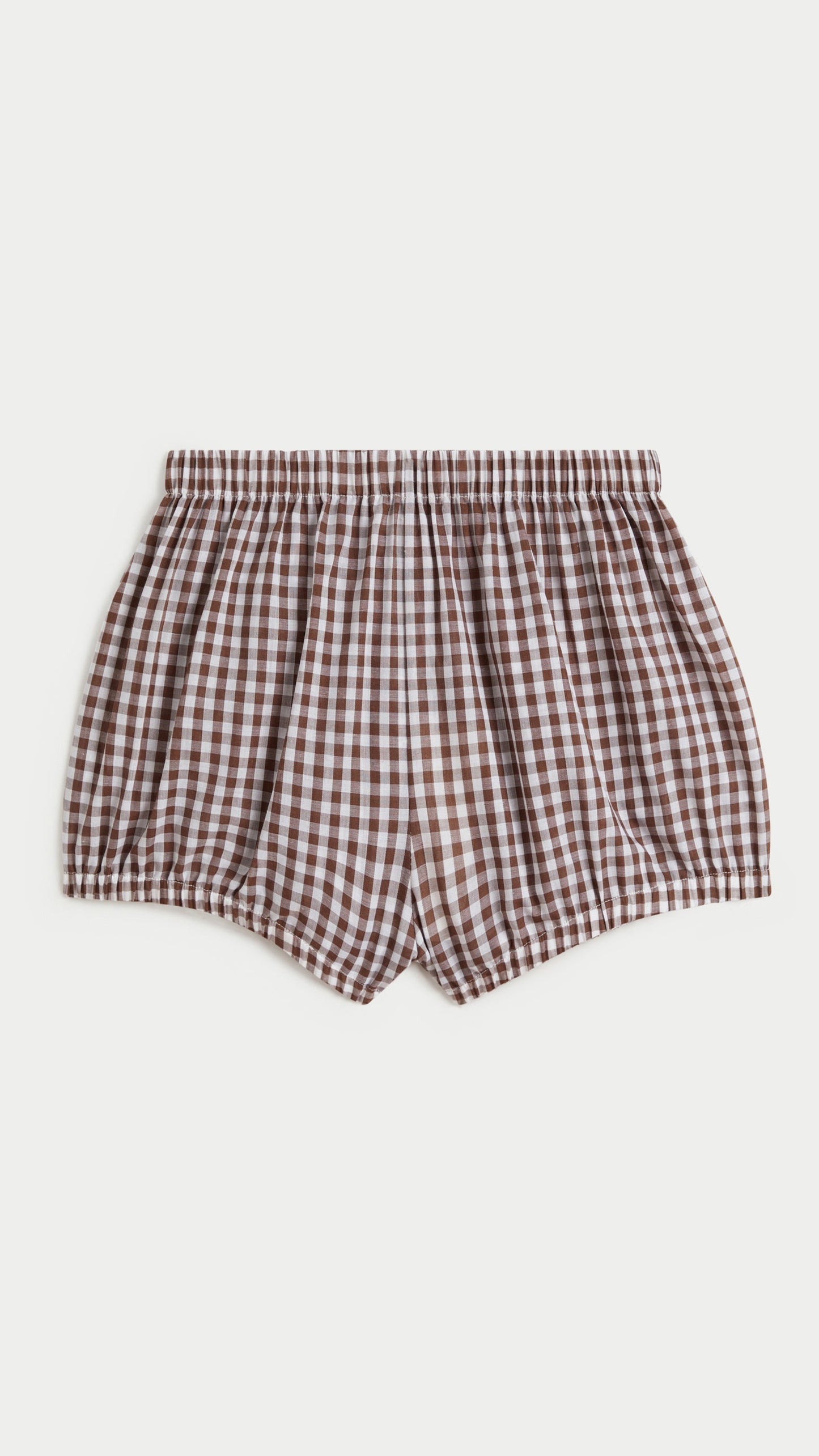 Hera Bloomers in Cotton Poplin - Small Truffle Gingham