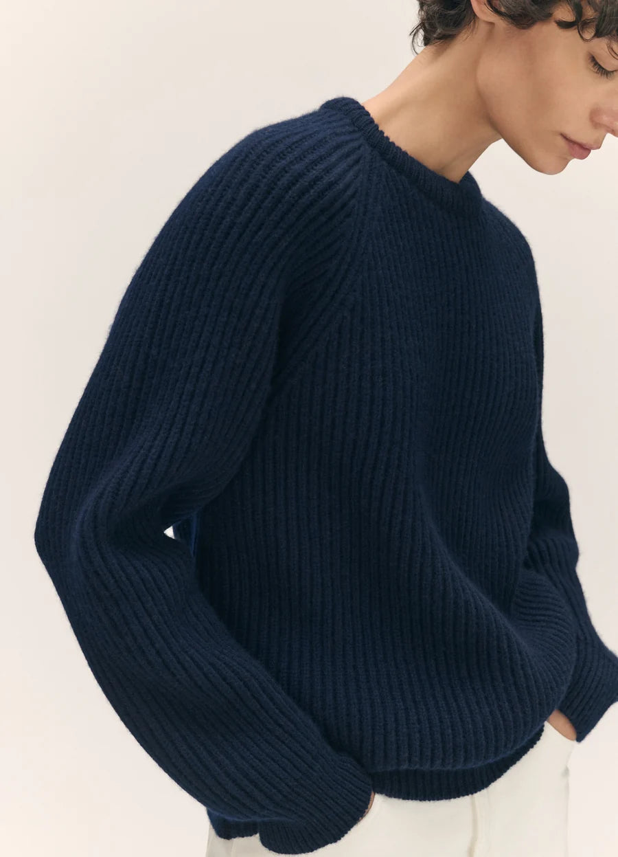 Rowan Rib Crew - Navy