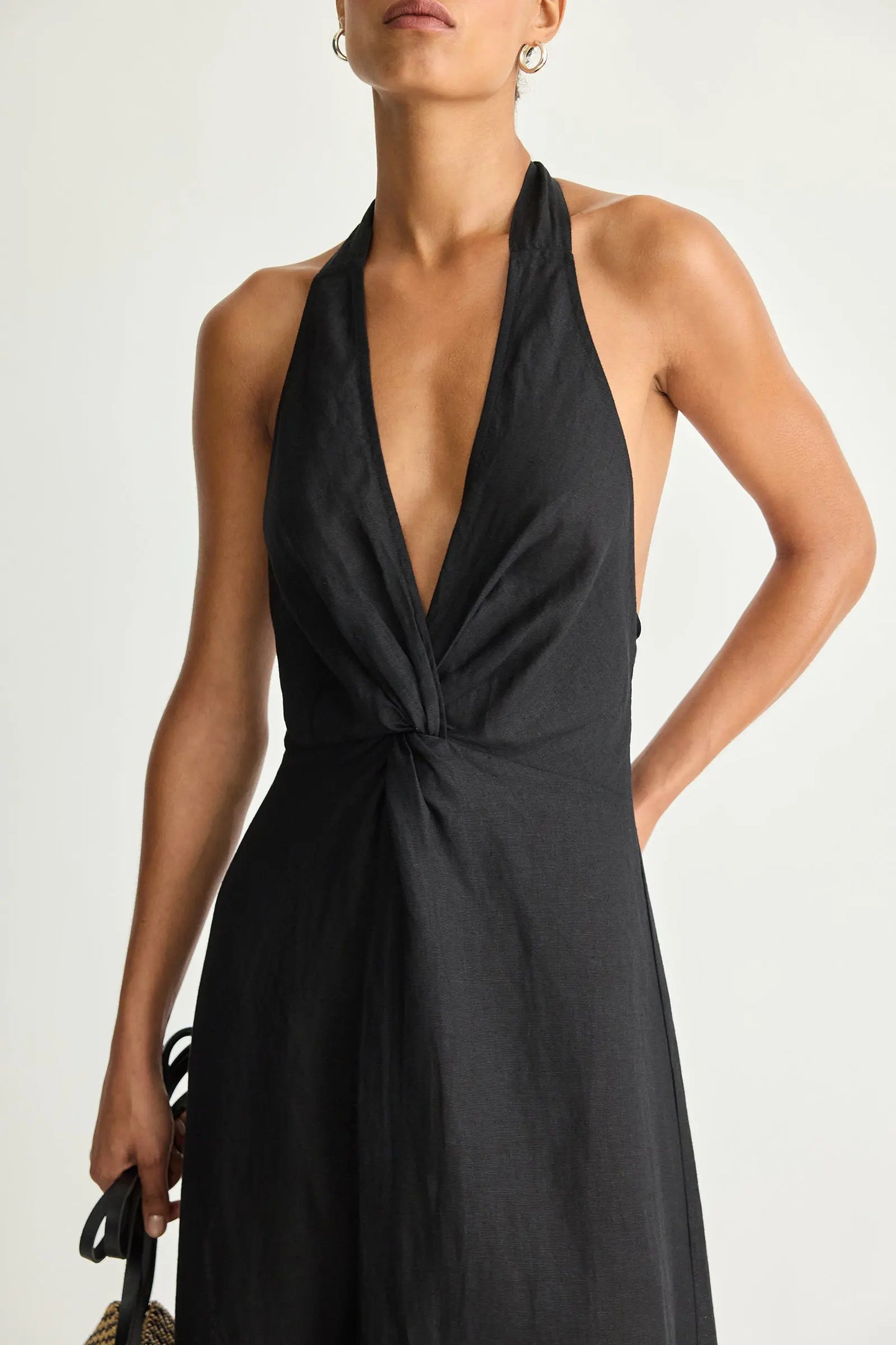 Salome Halter Maxi - Black