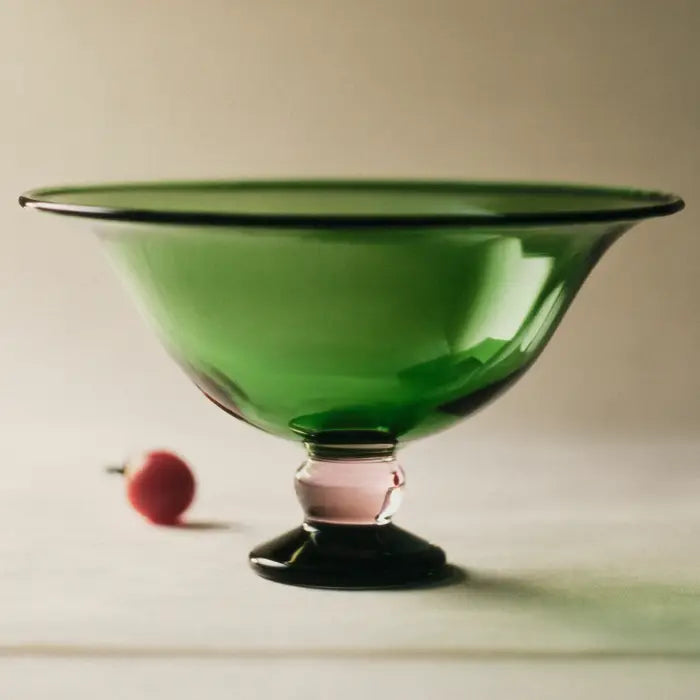 Fruit Bowl, Green/Pink/Clear