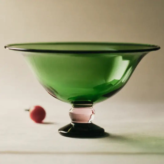 Fruit Bowl, Green/Pink/Clear