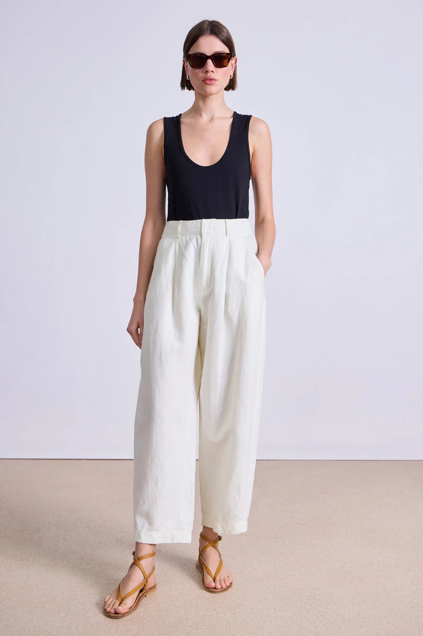 Bari Crop Trouser (Cream)