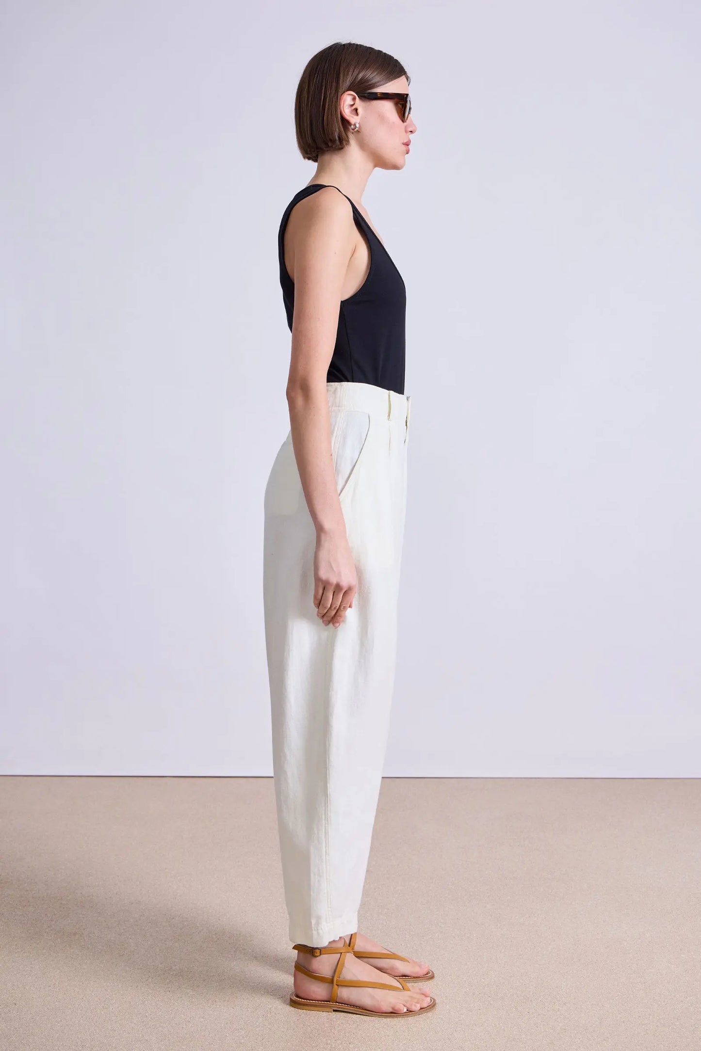 Bari Crop Trouser (Cream)