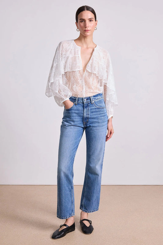 Hazan Ruffle Top (White)