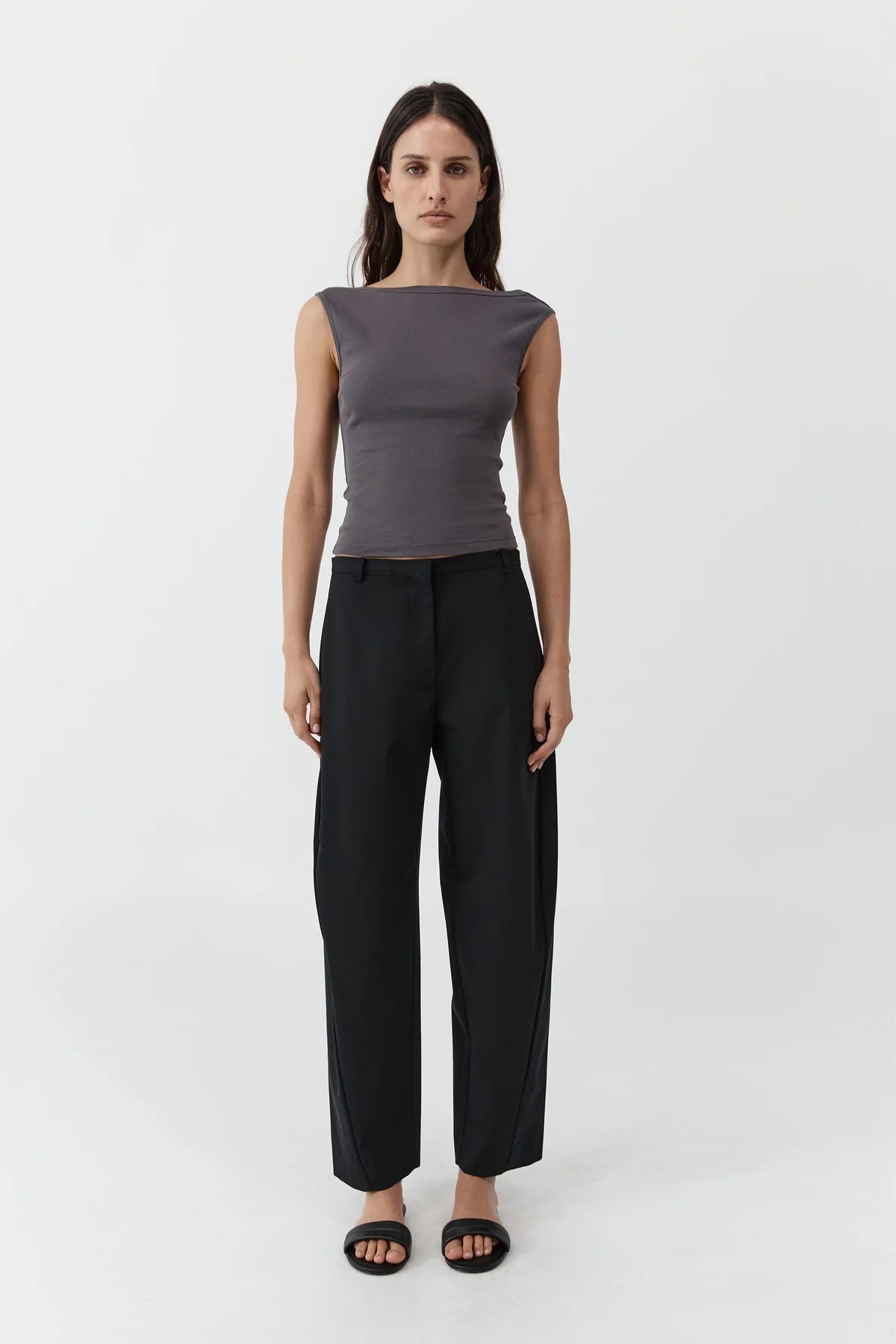 Fine Band Balloon Pants- Black