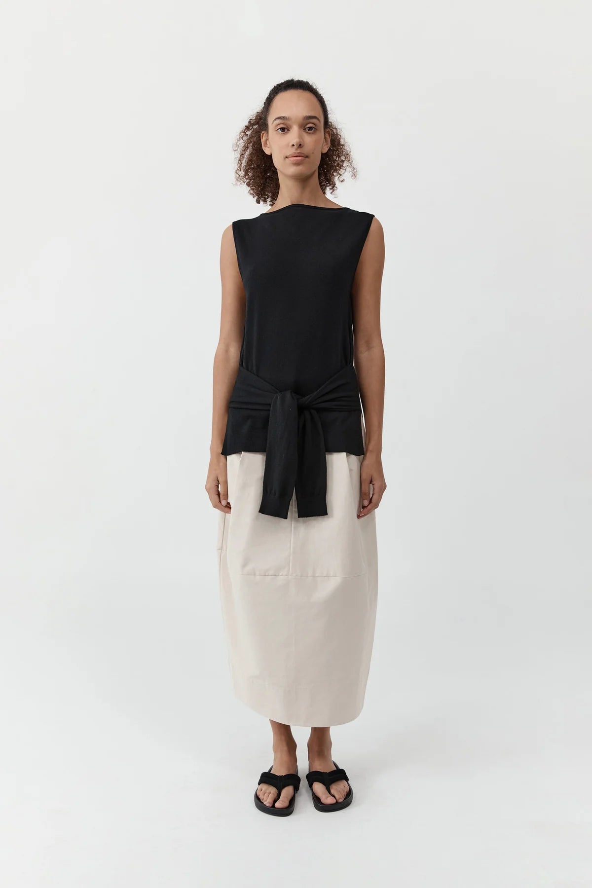 Fine Merino Tie Waist Top