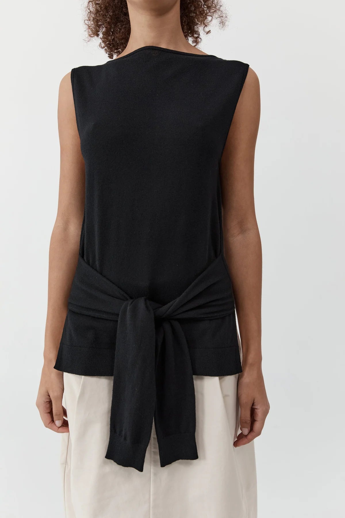 Fine Merino Tie Waist Top