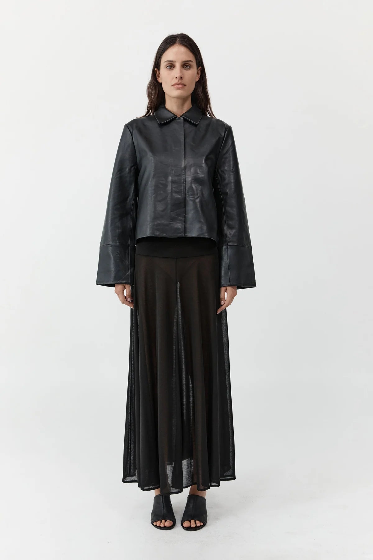 Leather Minimal Jacket