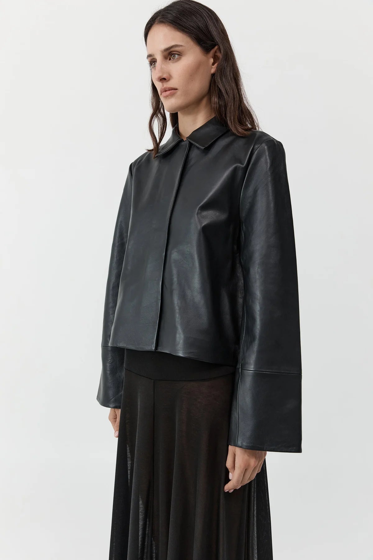 Leather Minimal Jacket