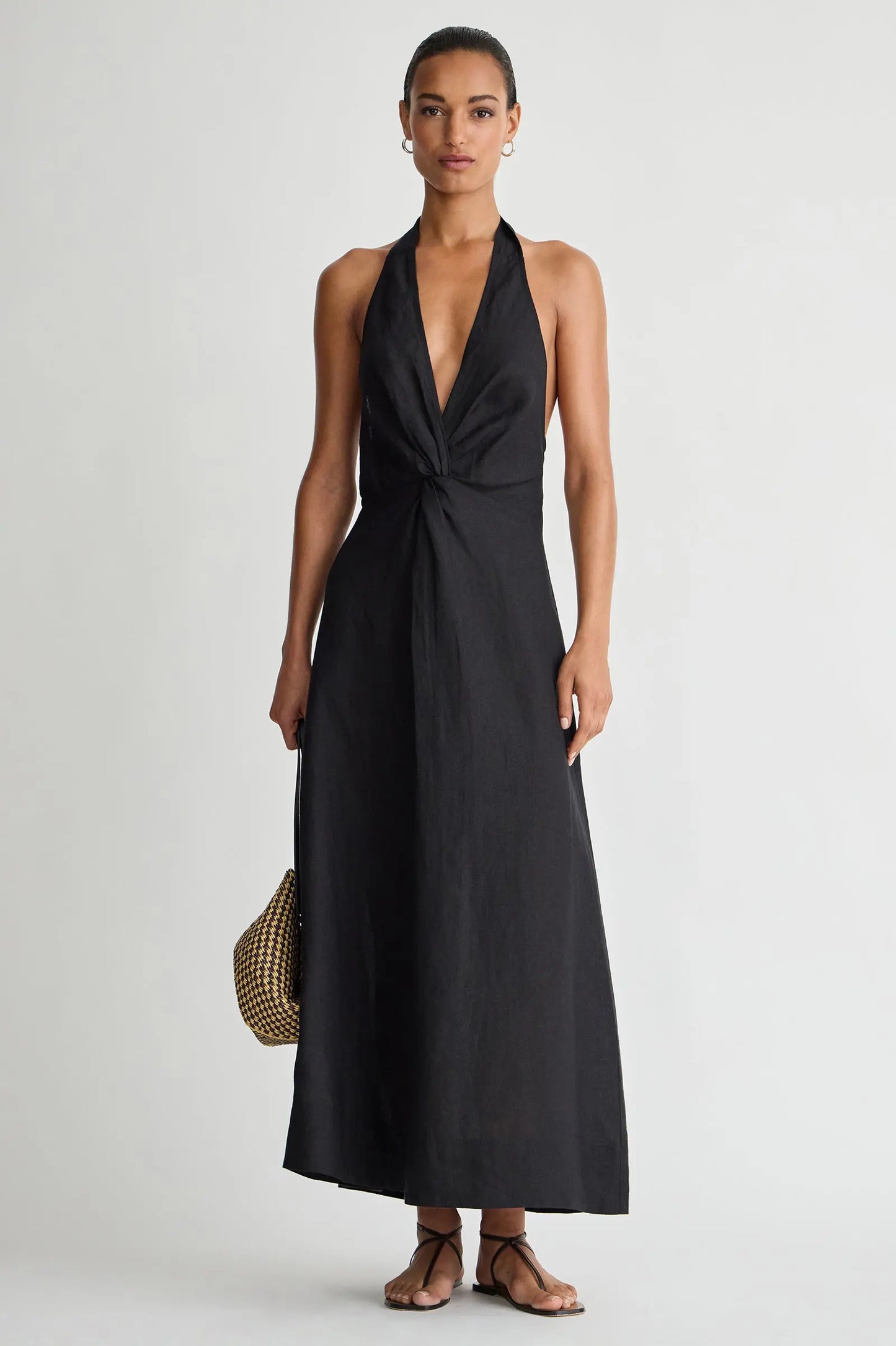Salome Halter Maxi - Black