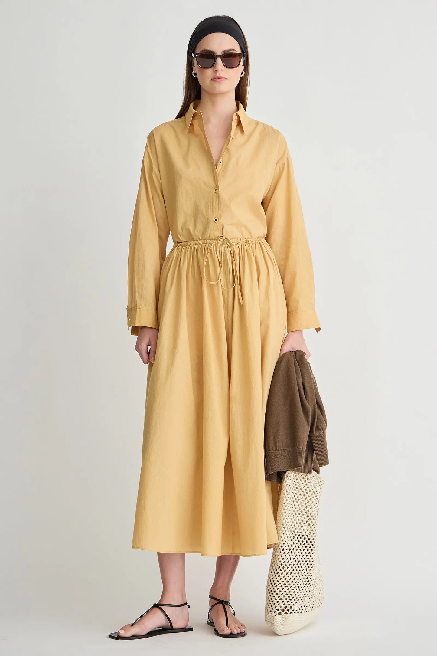 Priska Shirt Dress - Sun Butter