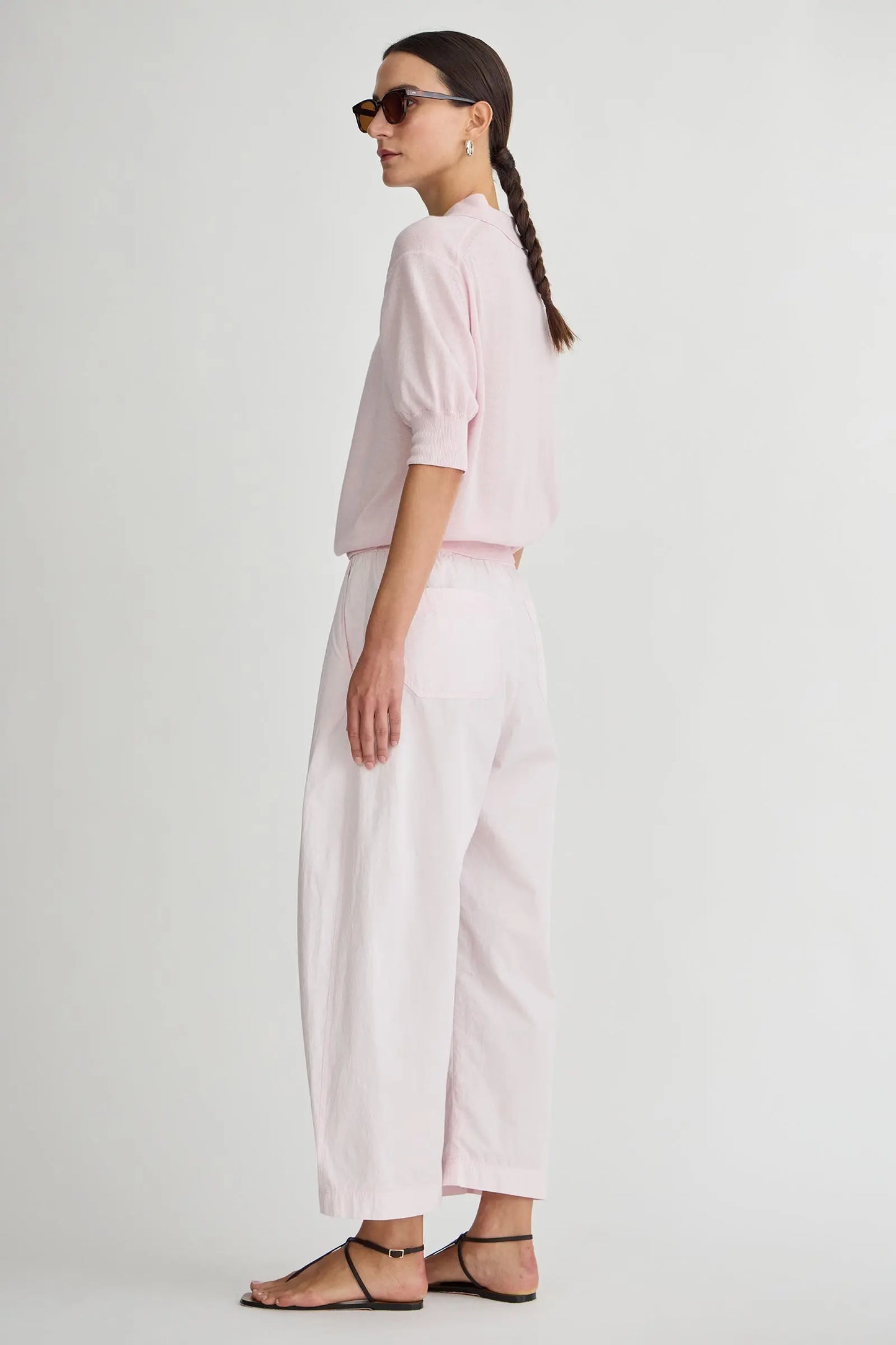 Spa Pleat Pant - Rosewater