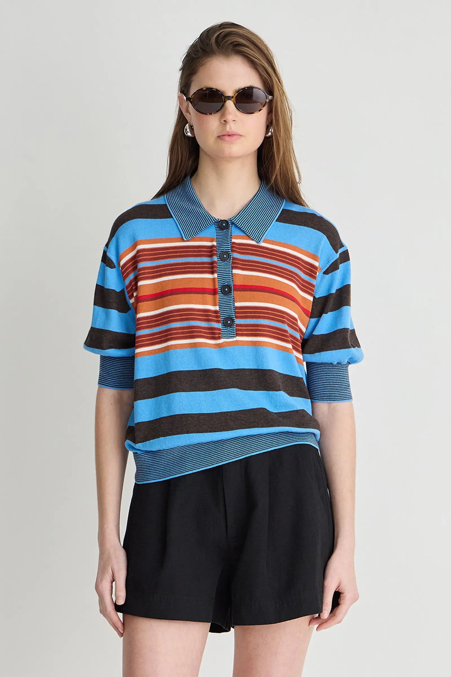 Oda Polo - Blue Multistrip