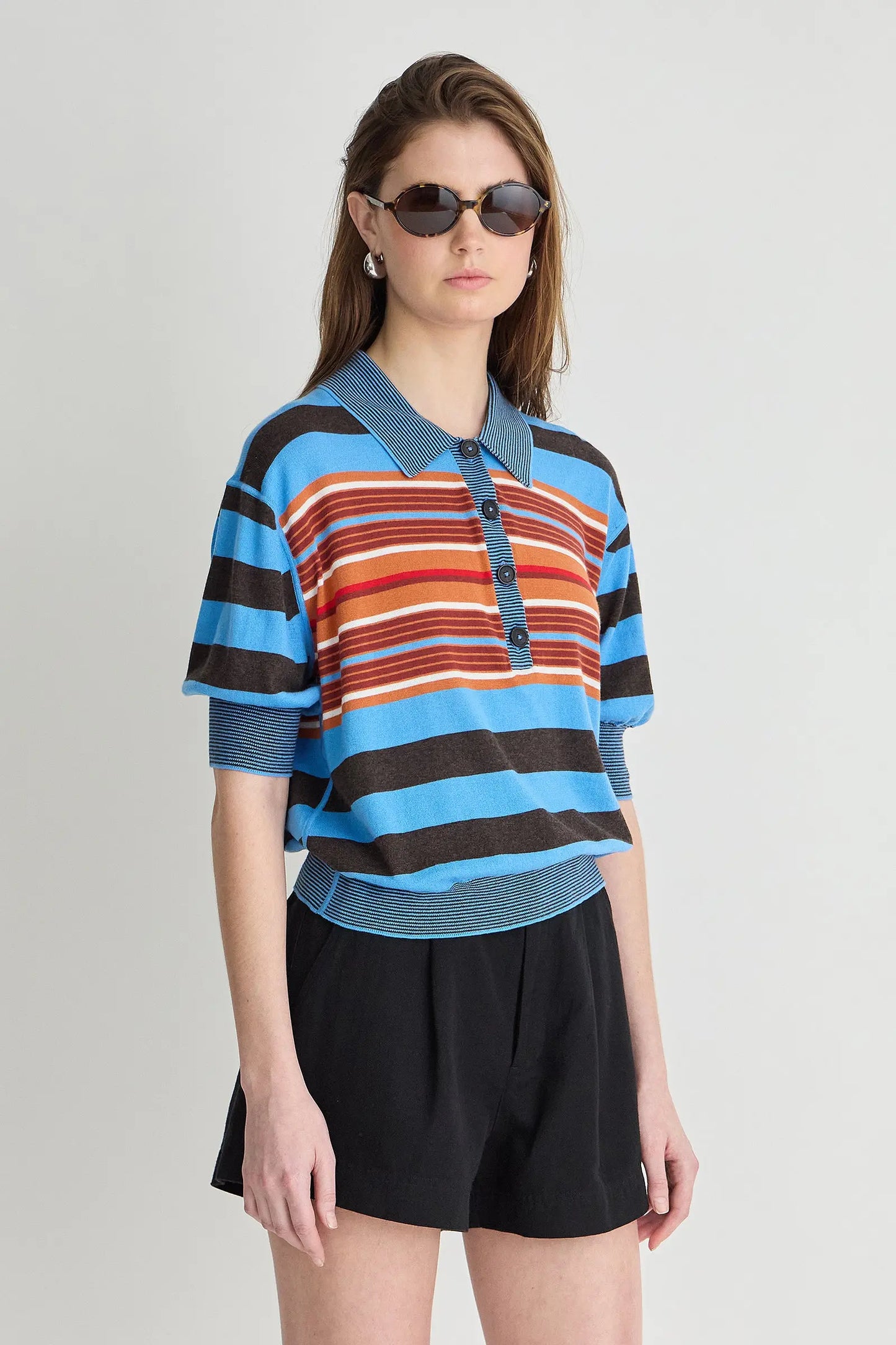 Oda Polo - Blue Multistrip