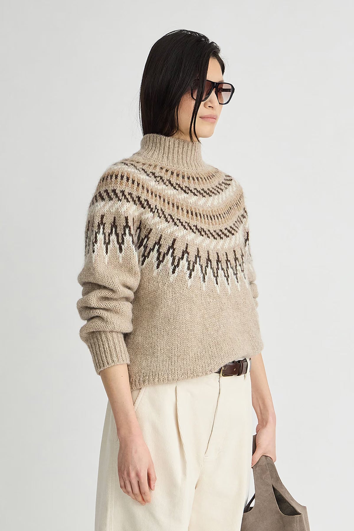 Fair Isle Mock Neck
