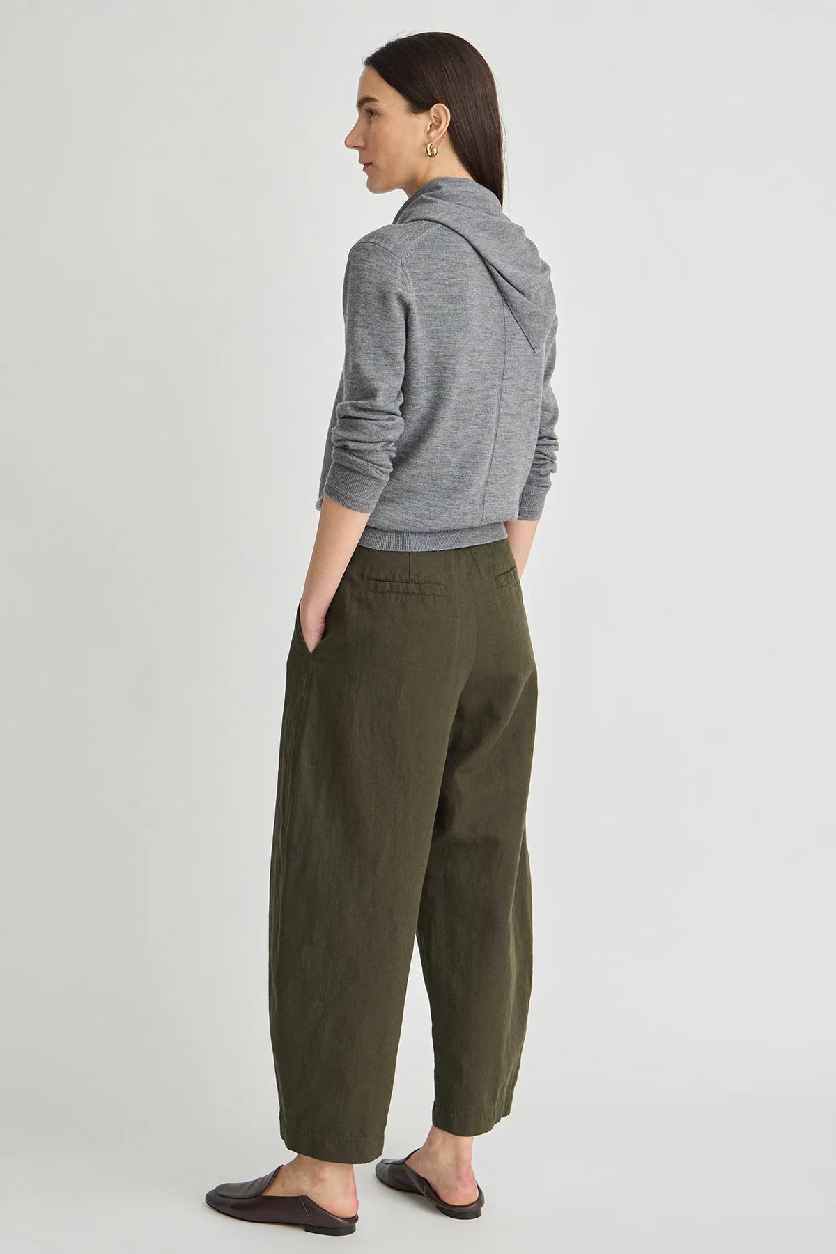 Petite Bari Crop Trouser- Rosin