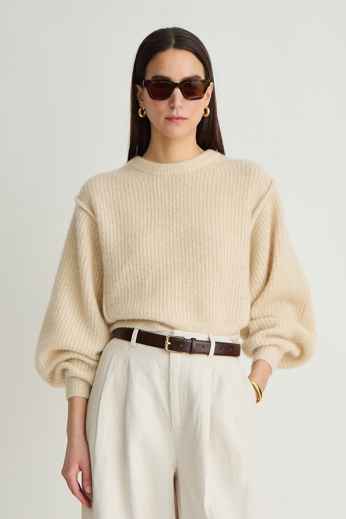 Softest Silk Cashmere Batwing Crew