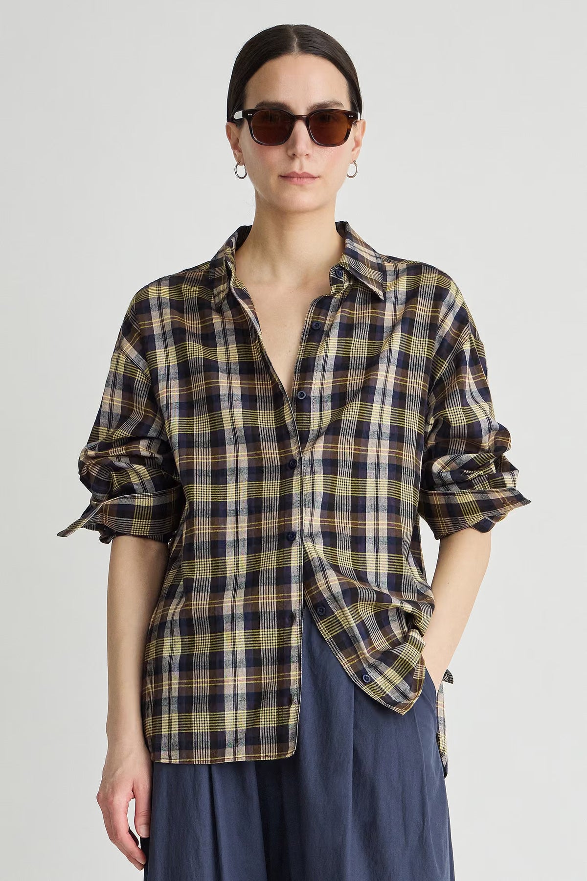Isolde Button Down- Plaid