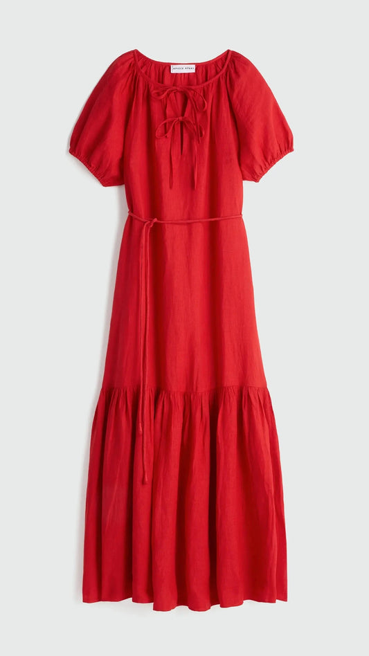 Dita Front Tie Maxi in Racing Red