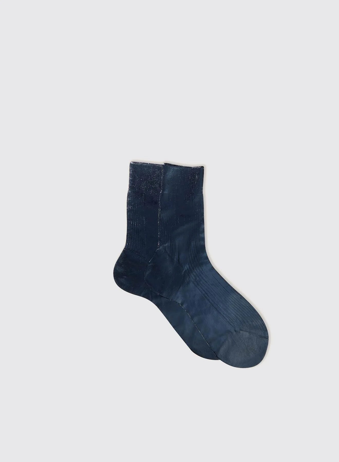 One Ribbed Laminated - Navy