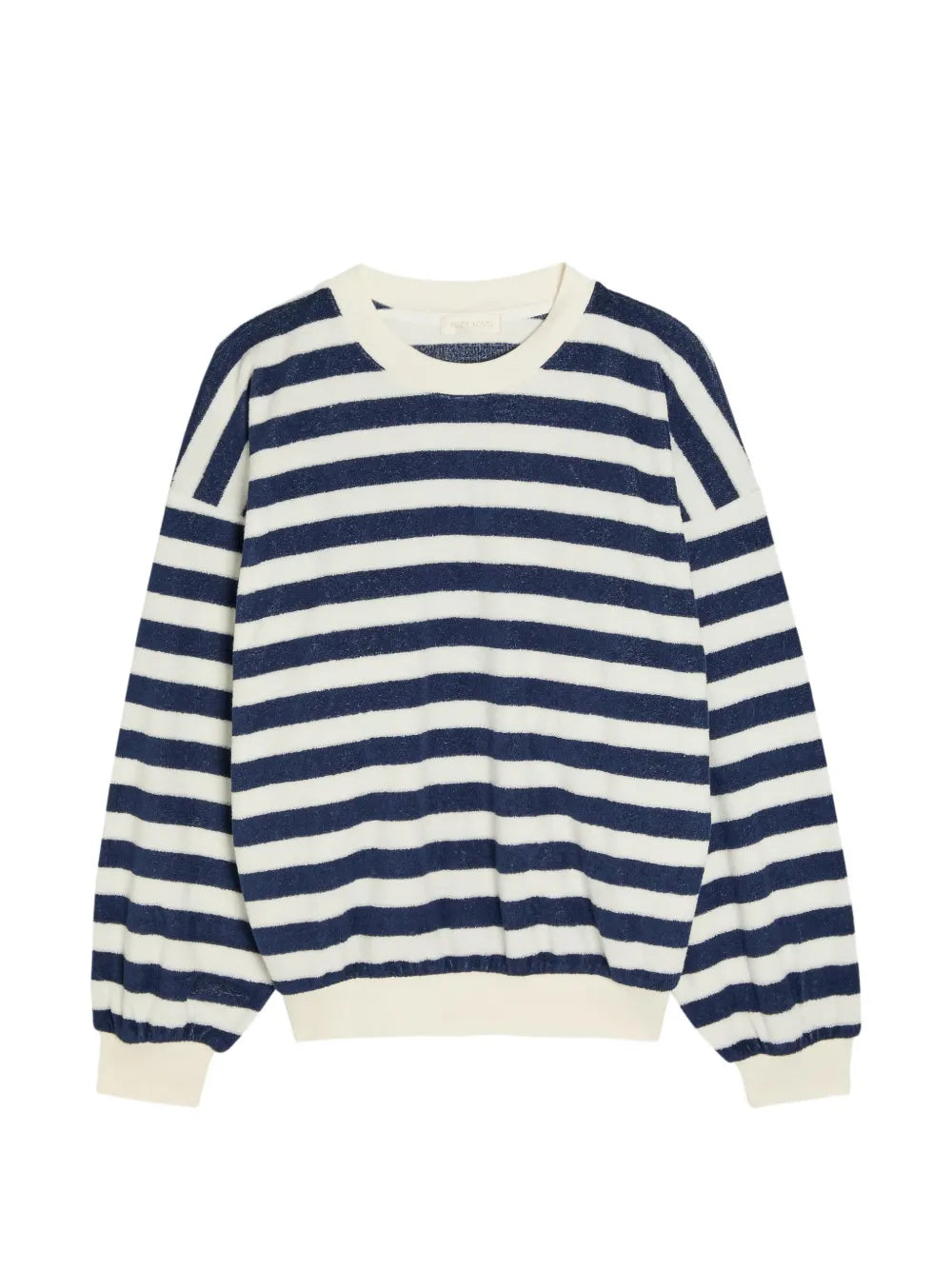 Sifnos Sweatshirt Terry- Navy Ivory Stripe