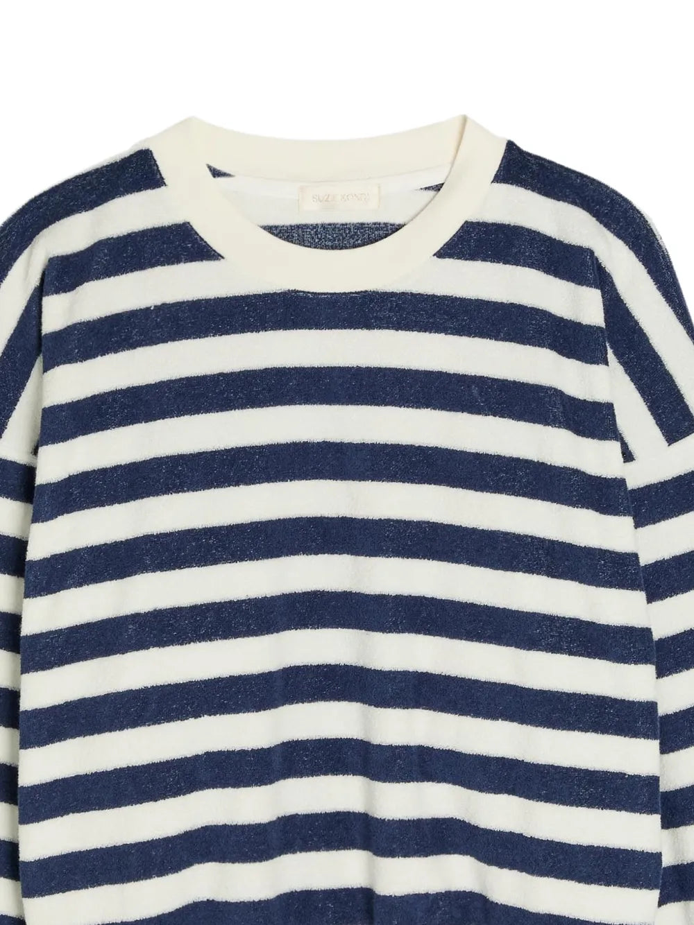 Sifnos Sweatshirt Terry- Navy Ivory Stripe