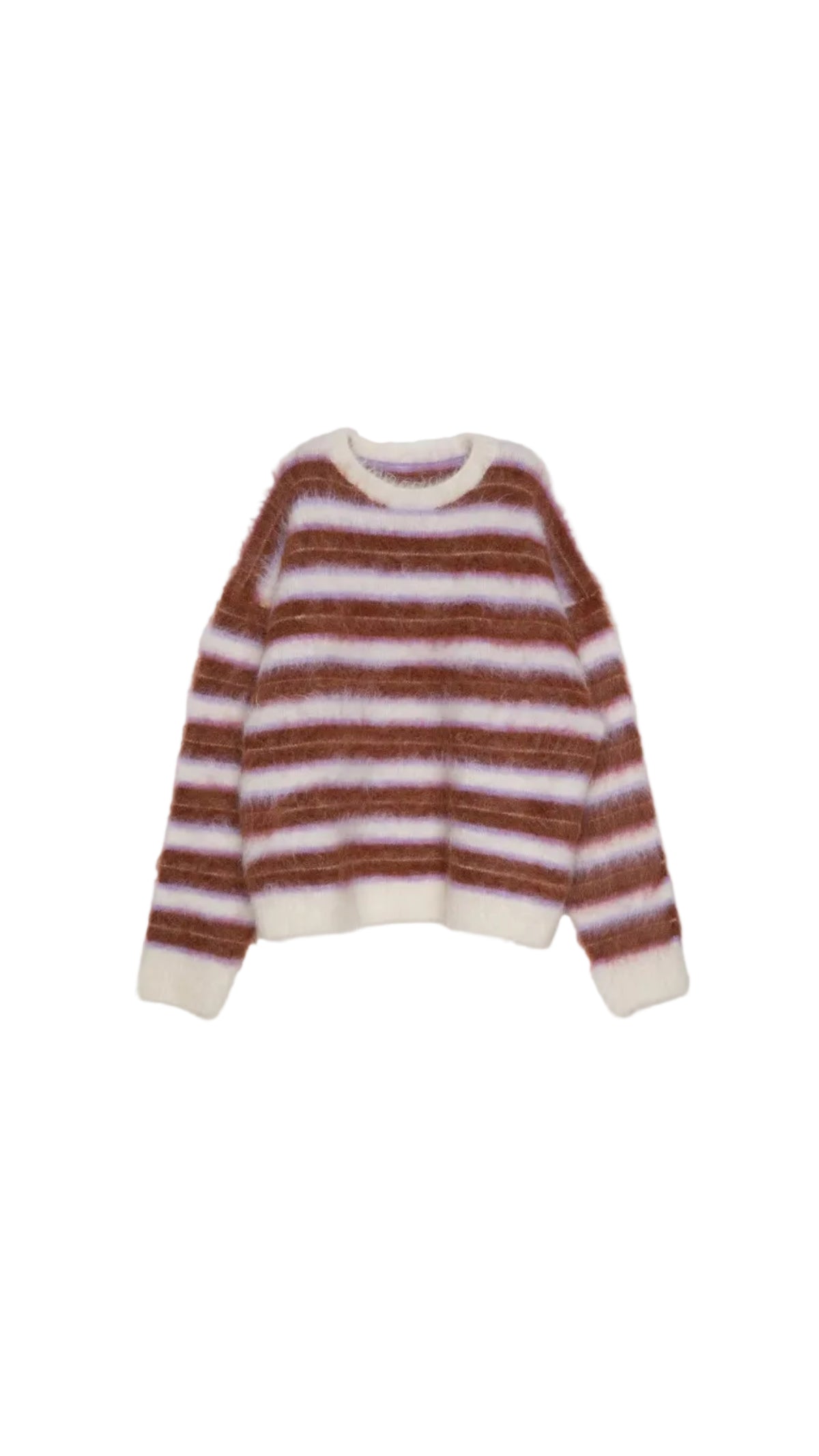 Fuzzy Striped Sweater in Stripes