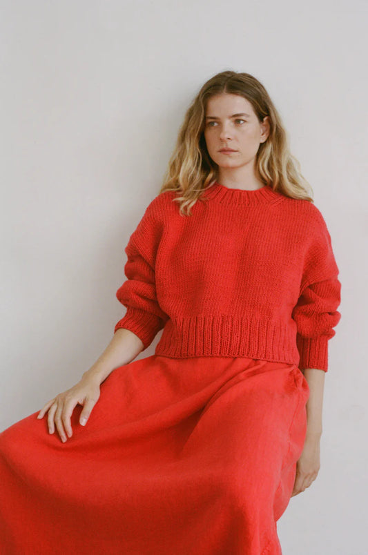 Classic Crewneck Cotton - Rouge