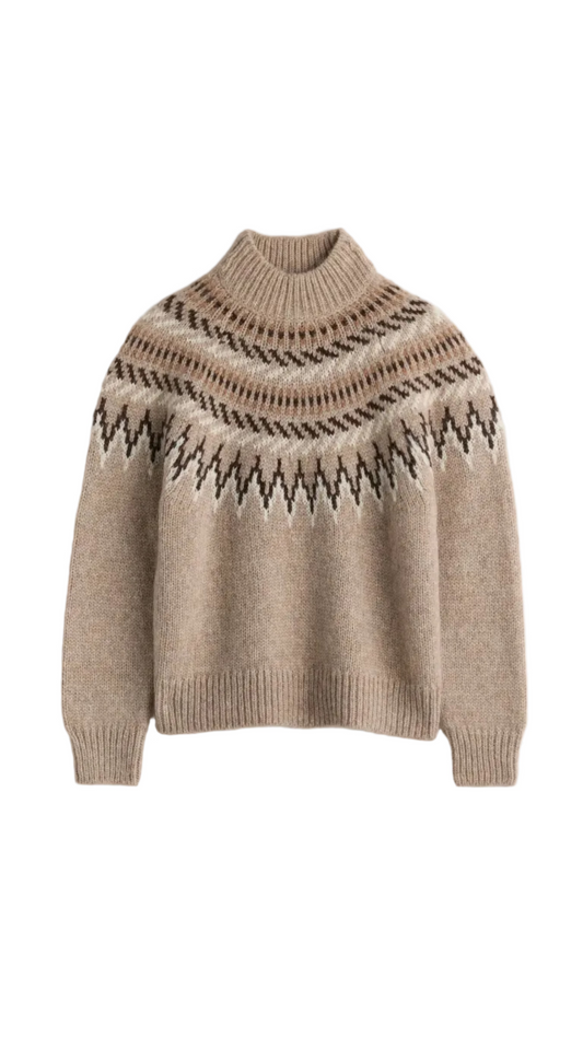Fair Isle Mock Neck